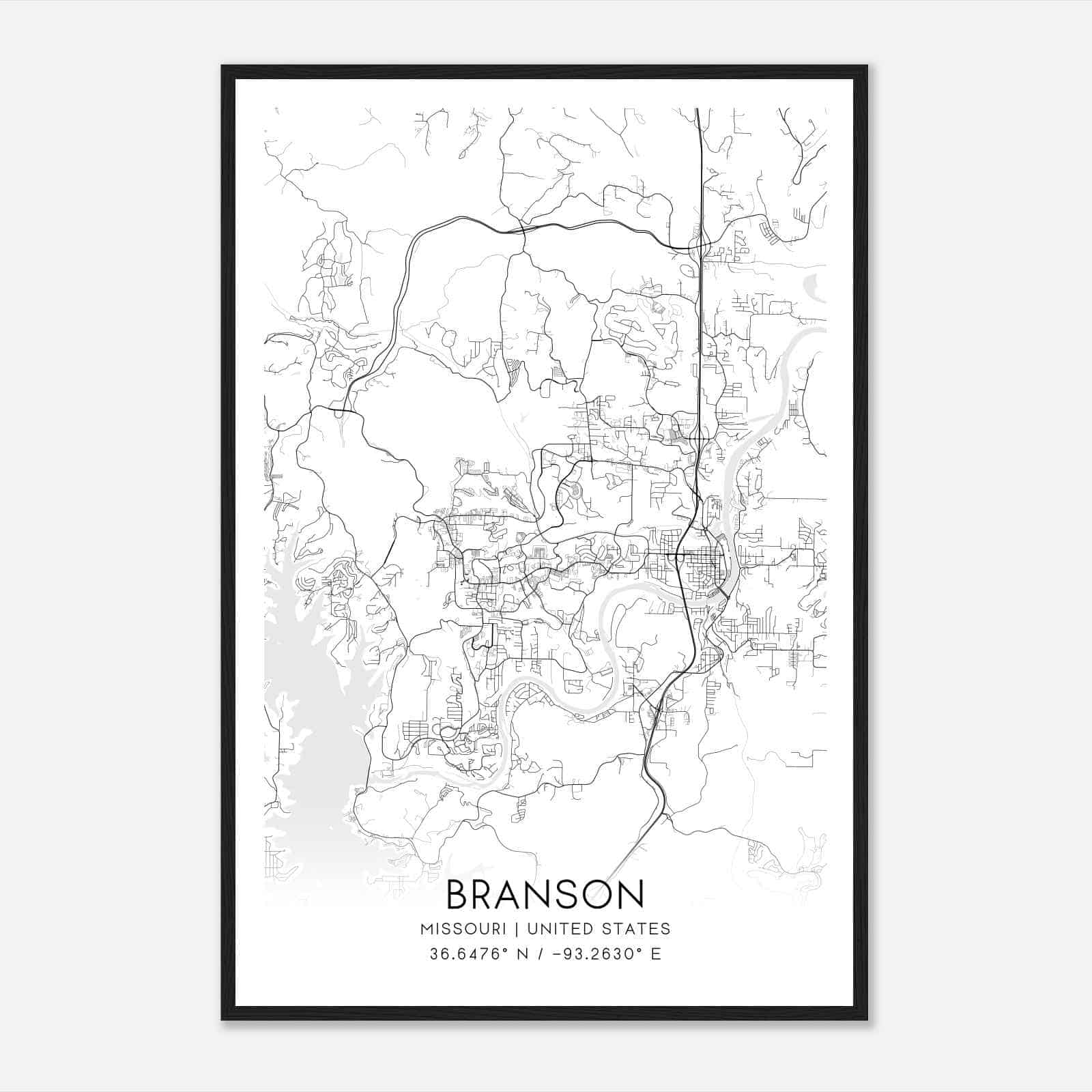 Printable Branson Mo Map