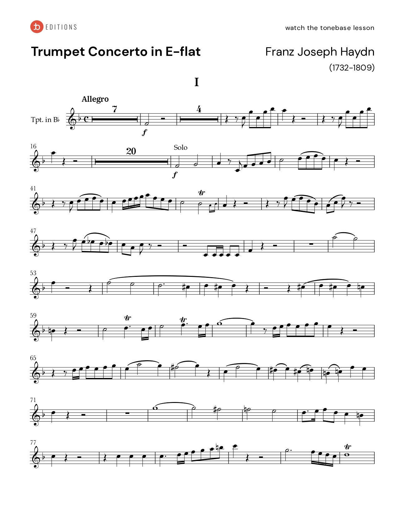 Browse Free Trumpet Sheet Music Tonebase Editions