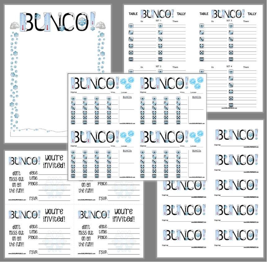 Free Printable Bunco Score Sheets Fall Free Printable Bunco Score Sheets Fall