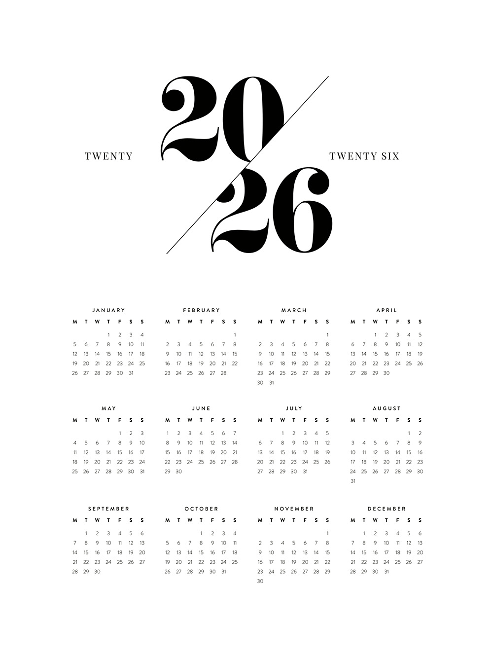 Calendar 2026 Print