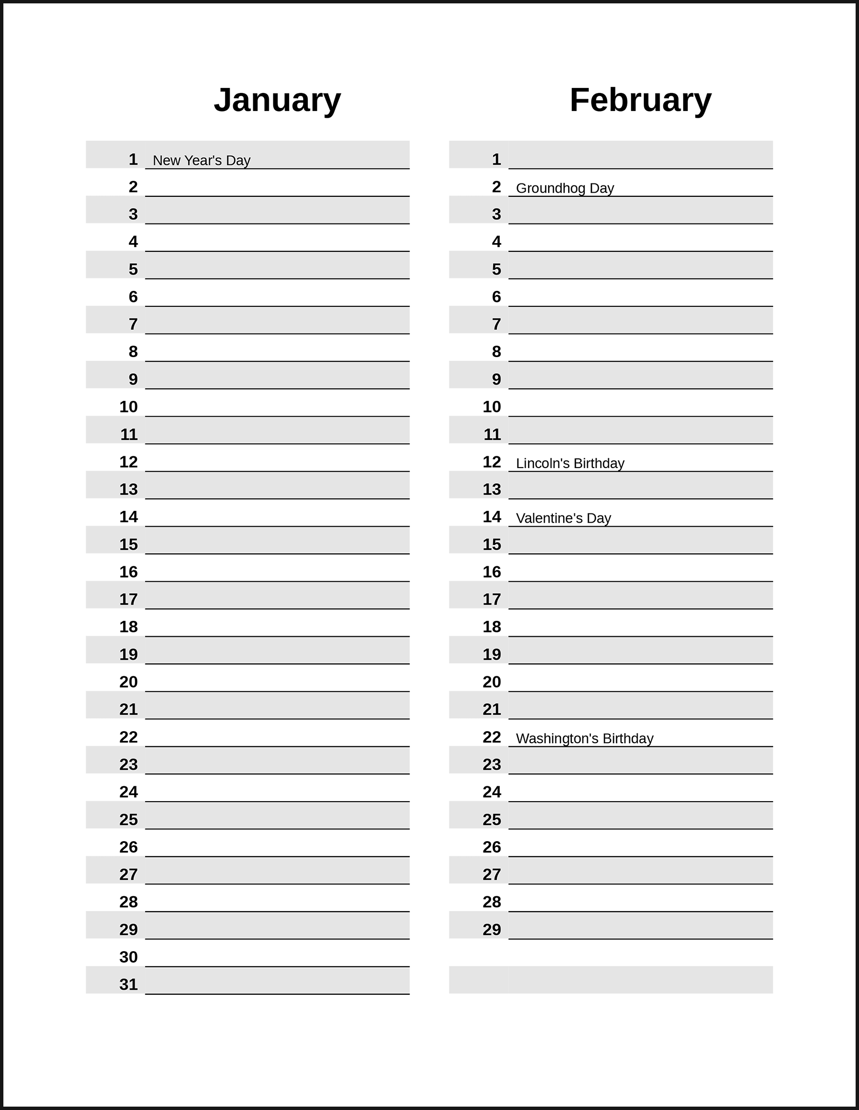 CalendarsThatWork Perpetual
