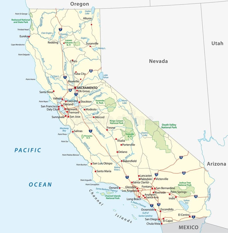 Printable California Road Map Printable California Road Map