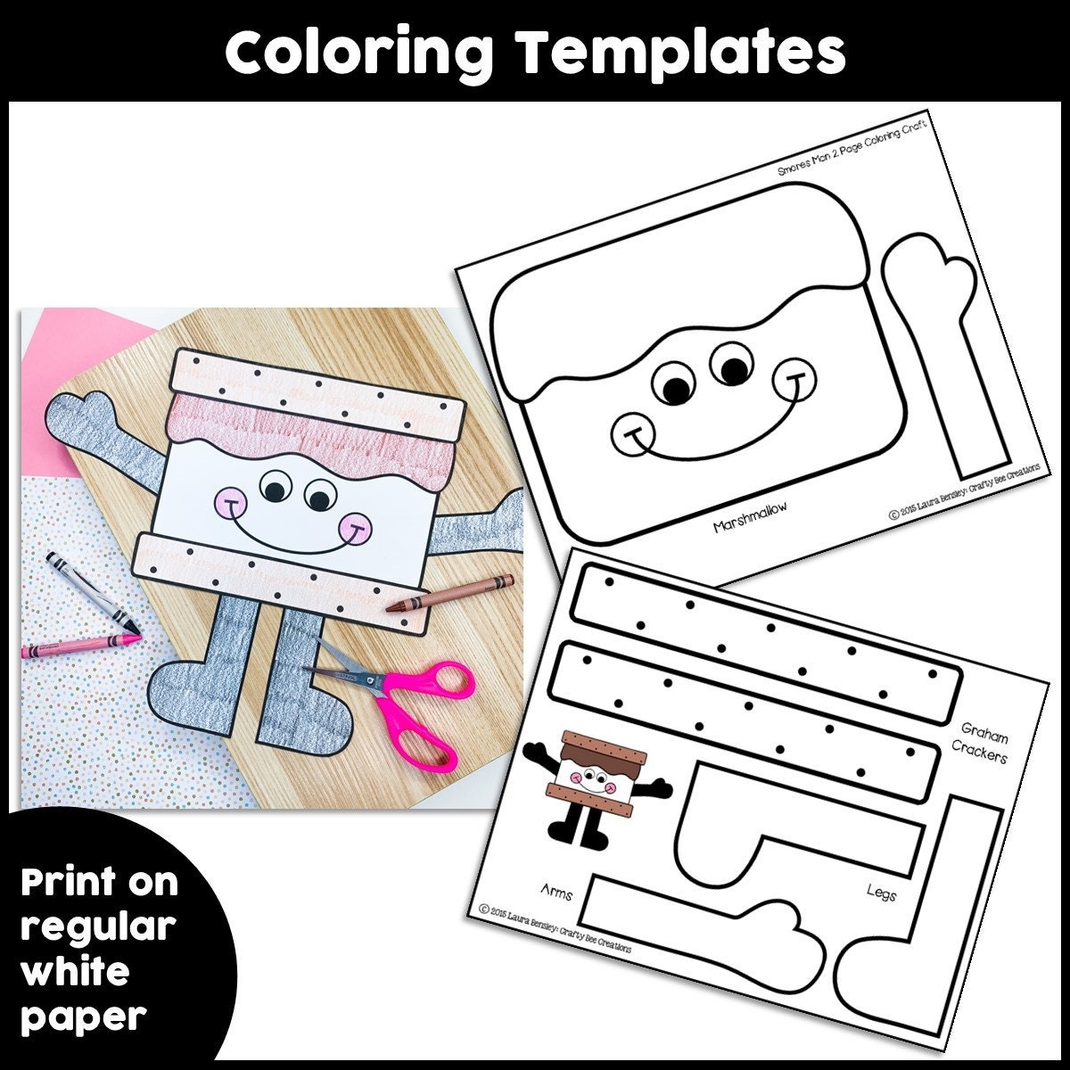 Camping Craft For Kids Smores Craft Smores Template Smore 