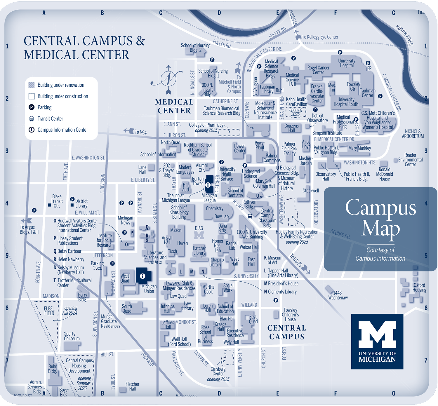 Campus Map University Of Michigan Online Visitor s Guide Campus Map University Of Michigan Online Visitor s Guide