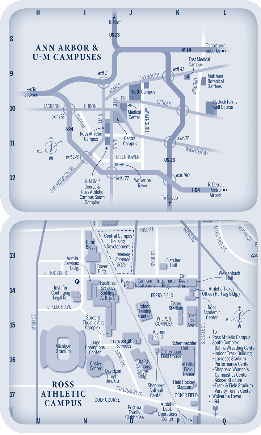 Campus Map University Of Michigan Online Visitor s Guide Campus Map University Of Michigan Online Visitor s Guide