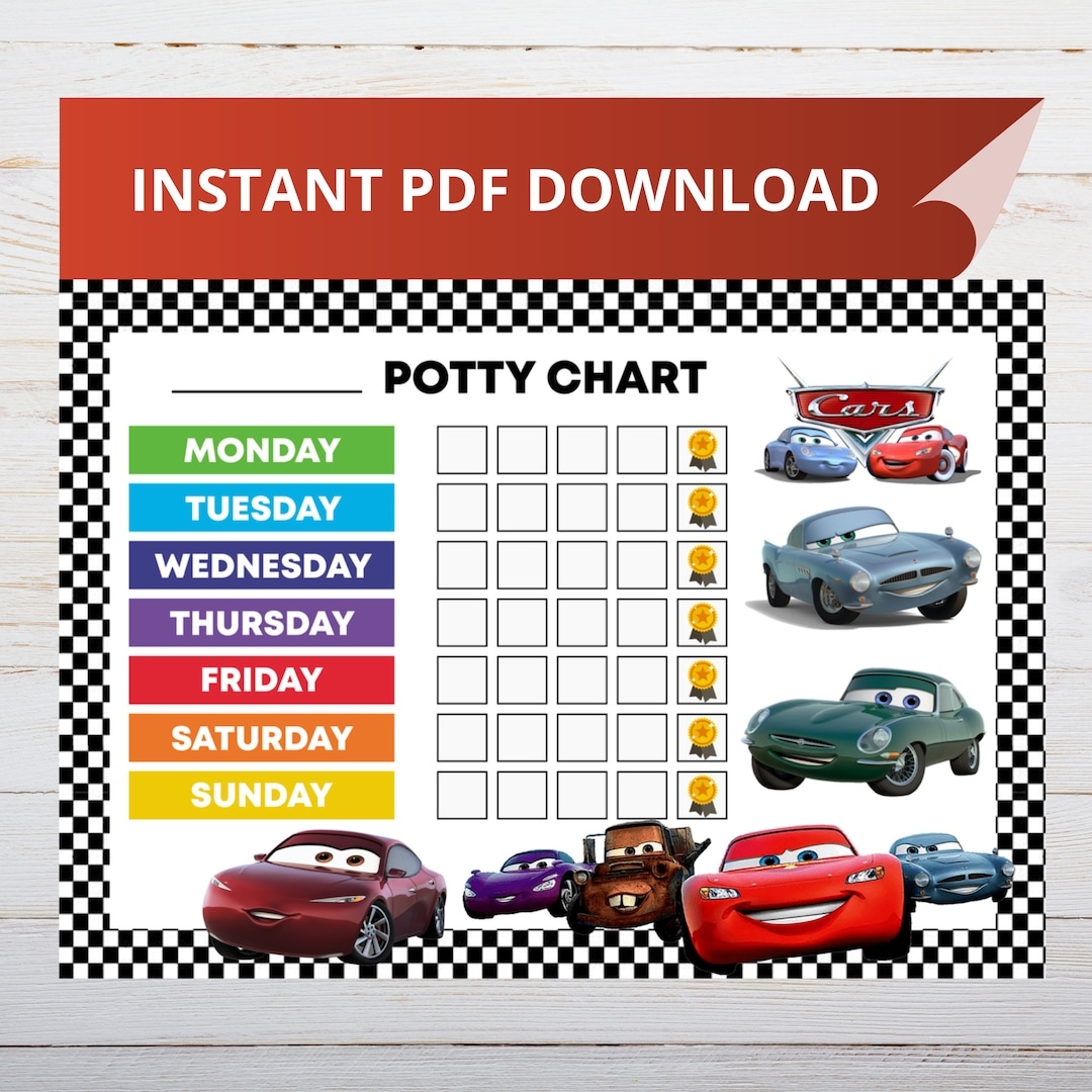 Cars Potty Training Chart Cars Reward Chart Etsy Canada Cars Potty Training Chart Cars Reward Chart Etsy Canada