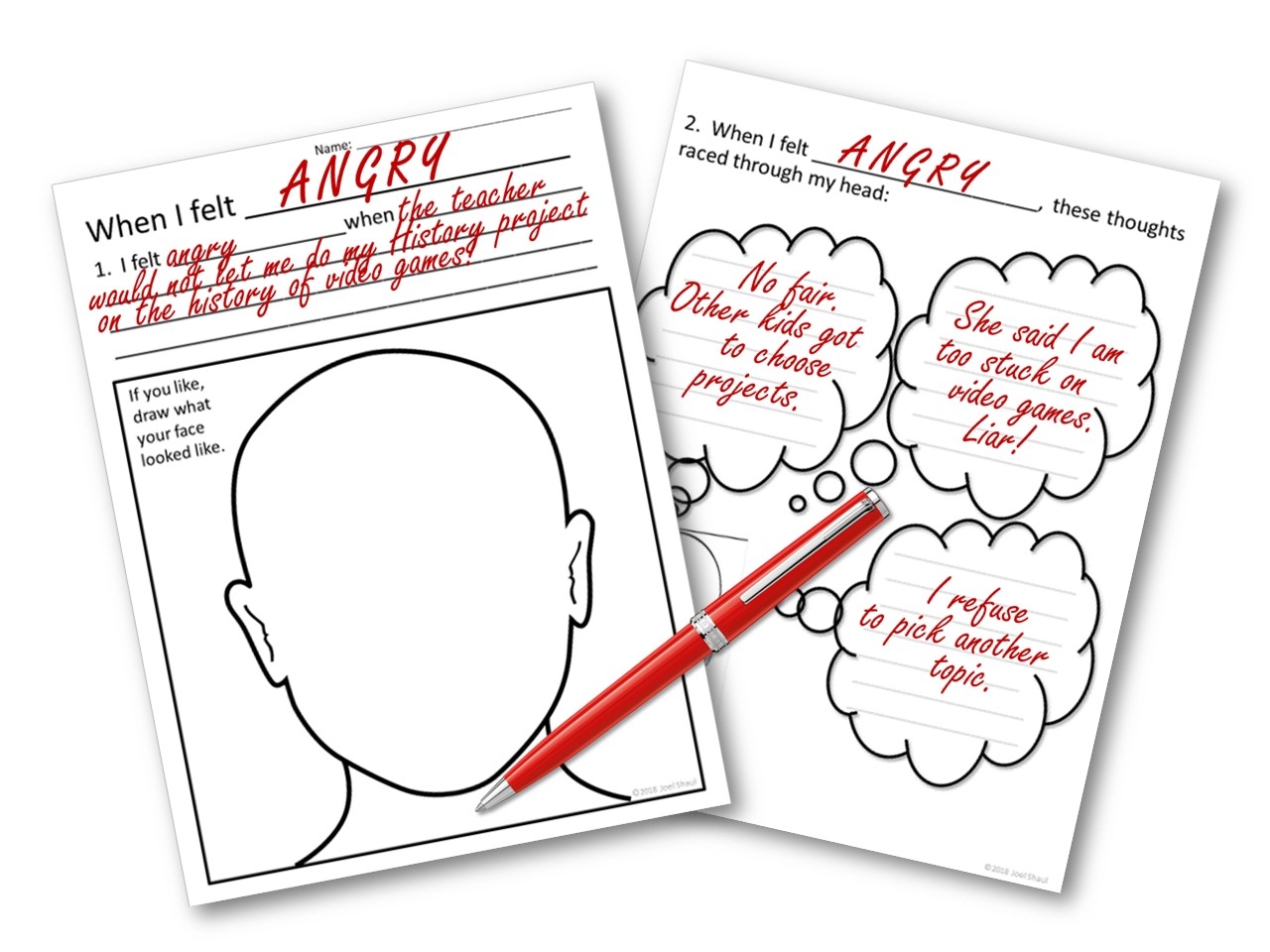 CBT Children s Emotion Worksheet Series 7 Worksheets For Dealing With Anger Social Skills Activities For Children With Autism