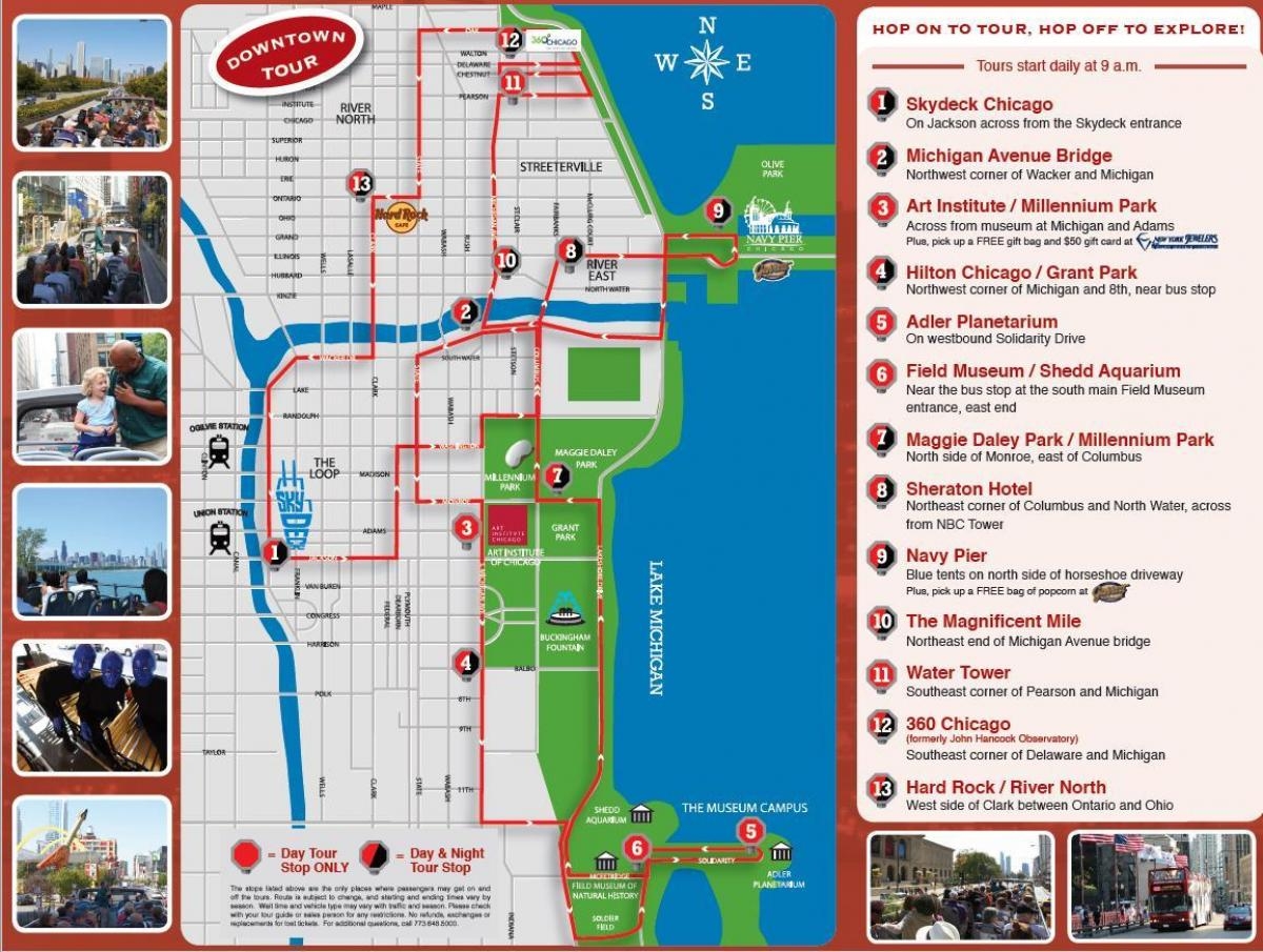 Chicago Attractions Map FREE PDF Tourist City Tours Map Chicago 2024 Worksheets Library