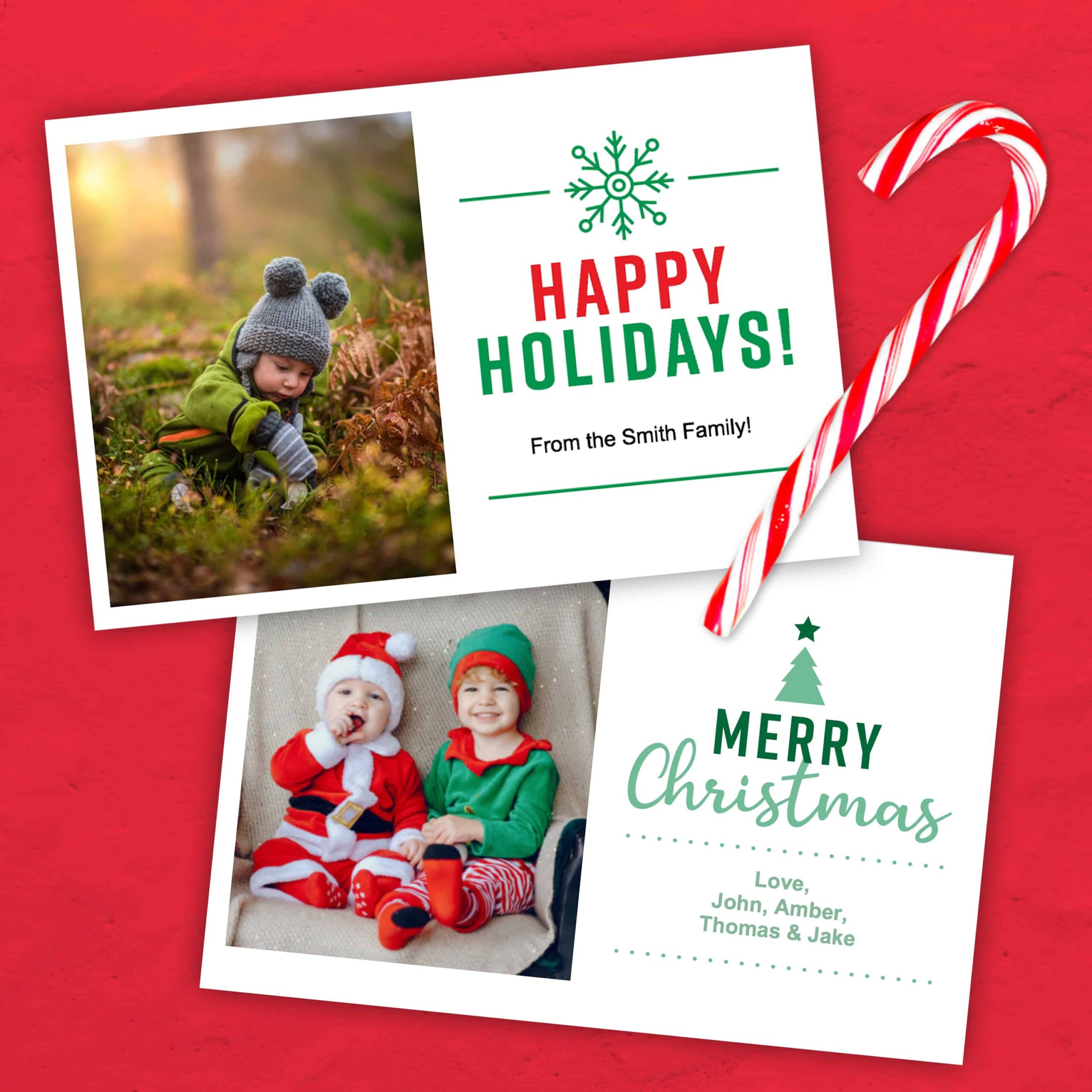 Free Printable Photo Christmas Card Template
