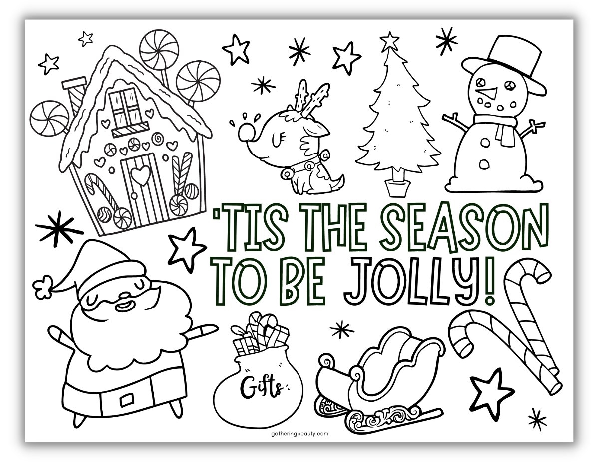 Printable Colouring Sheets Christmas