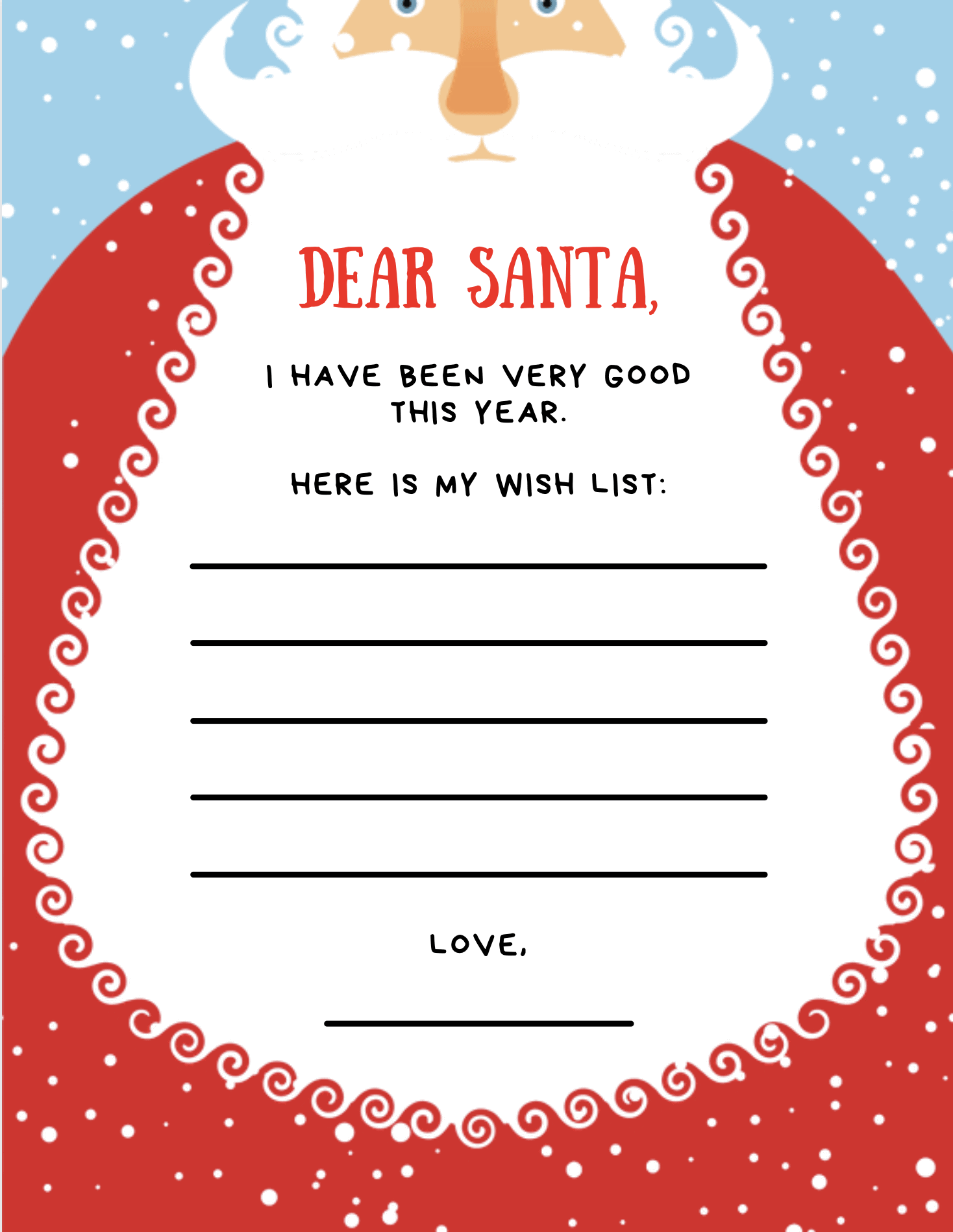 Christmas List Template 9 FREE Gorgeous Printables Make Life Lovely