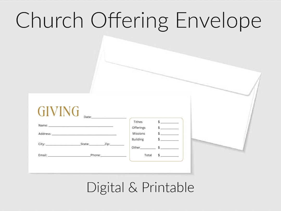 Church Offering Envelope Digital Envelope Design Printable Etsy Church Offering Envelope Digital Envelope Design Printable Etsy