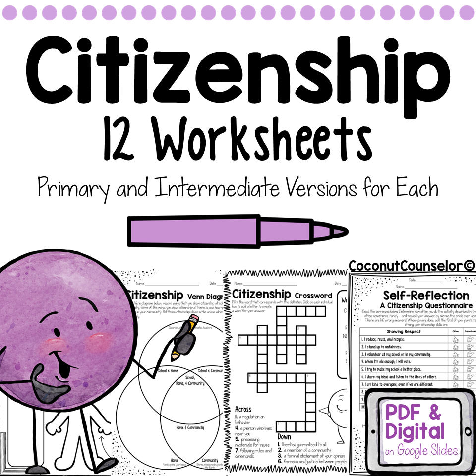 Citizenship Worksheet Set Of 12 Made By Teachers