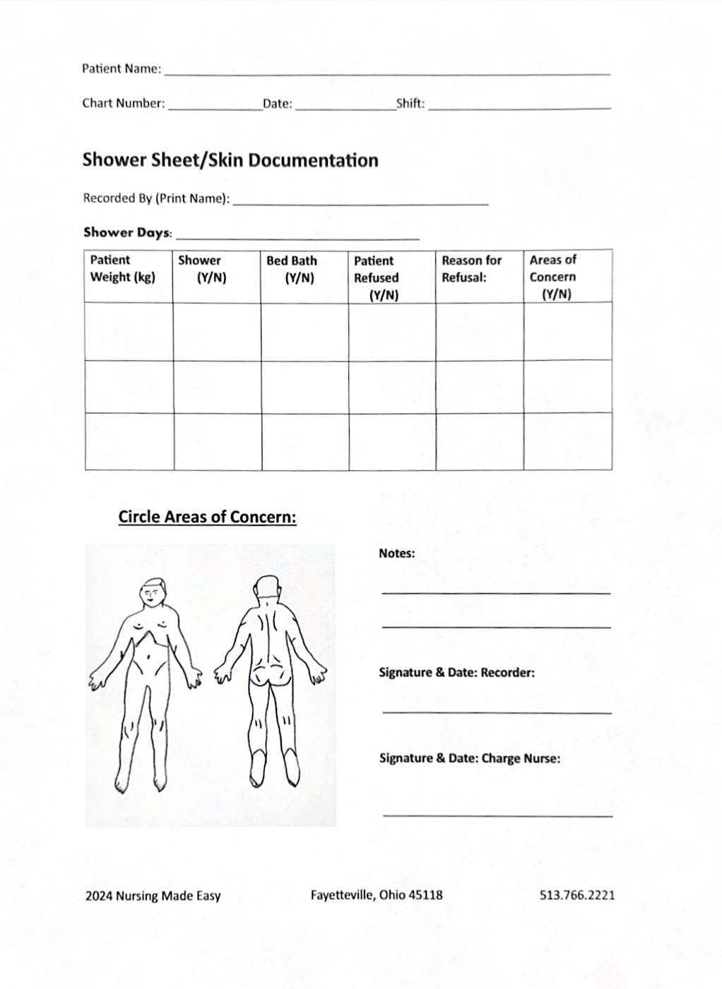 Cna Shower Sheets Etsy