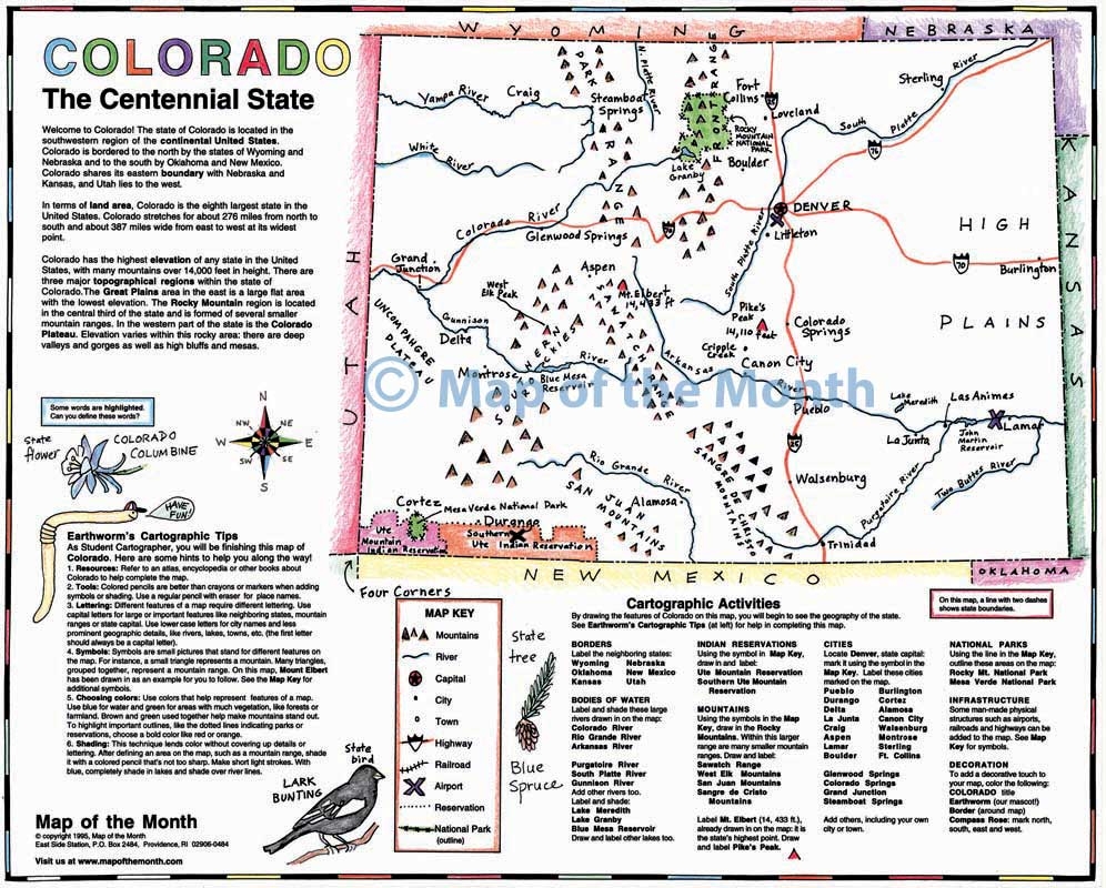 Printable Colorado Map With Cities