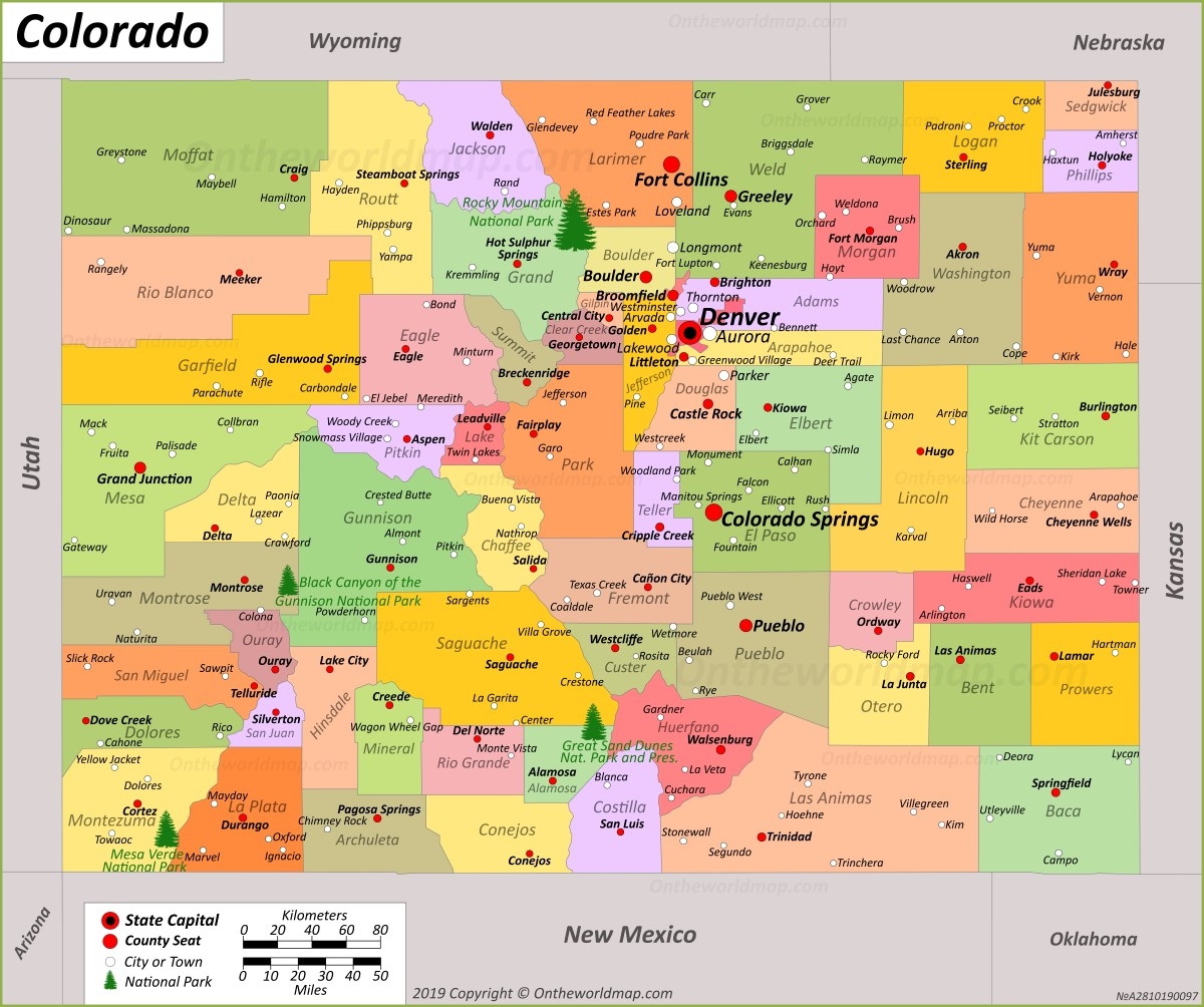 Colorado State Map USA Maps Of Colorado CO 