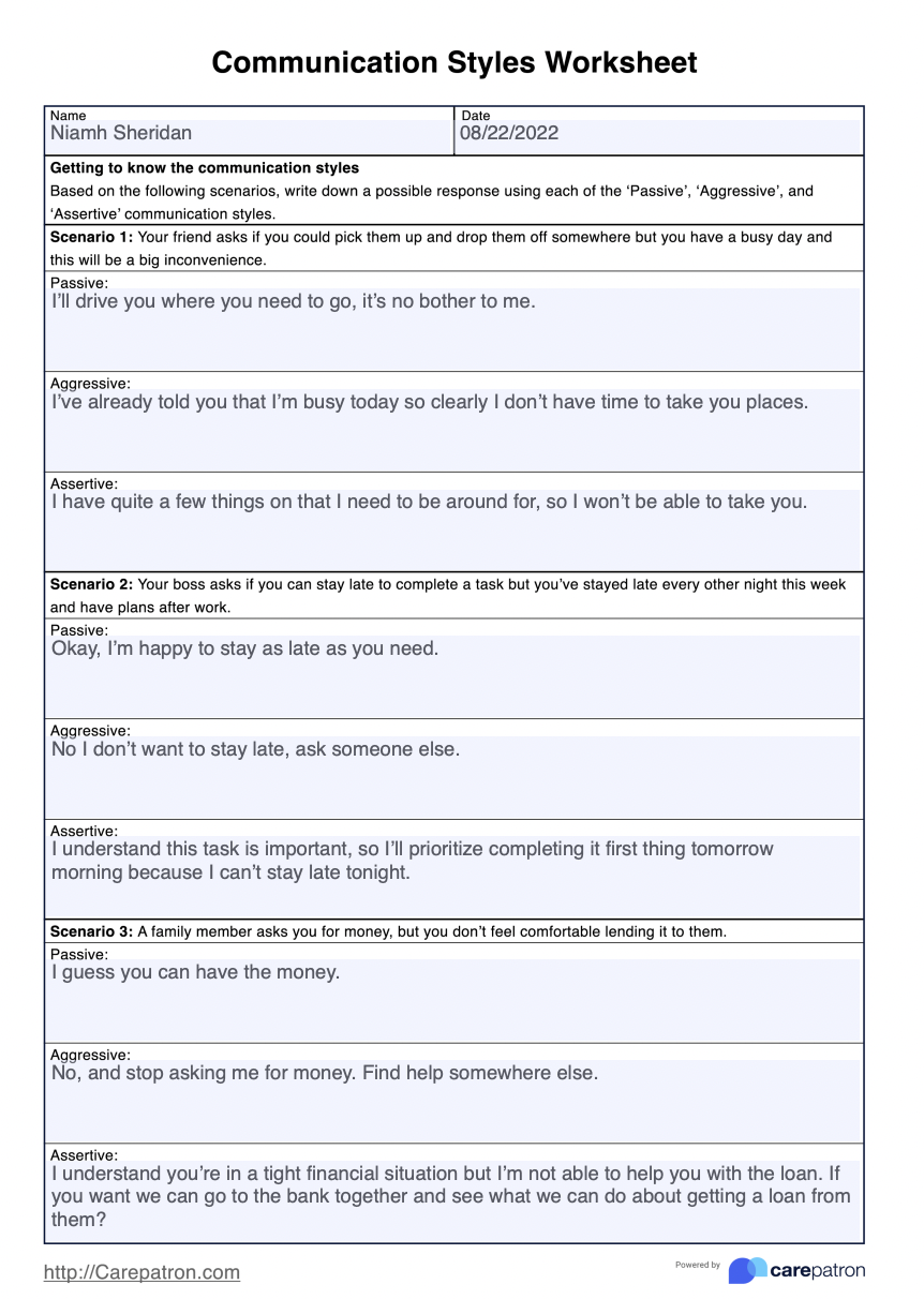 Communication Styles Worksheet Example Free PDF Download Worksheets Library Communication Styles Worksheet Example Free PDF Download Worksheets Library