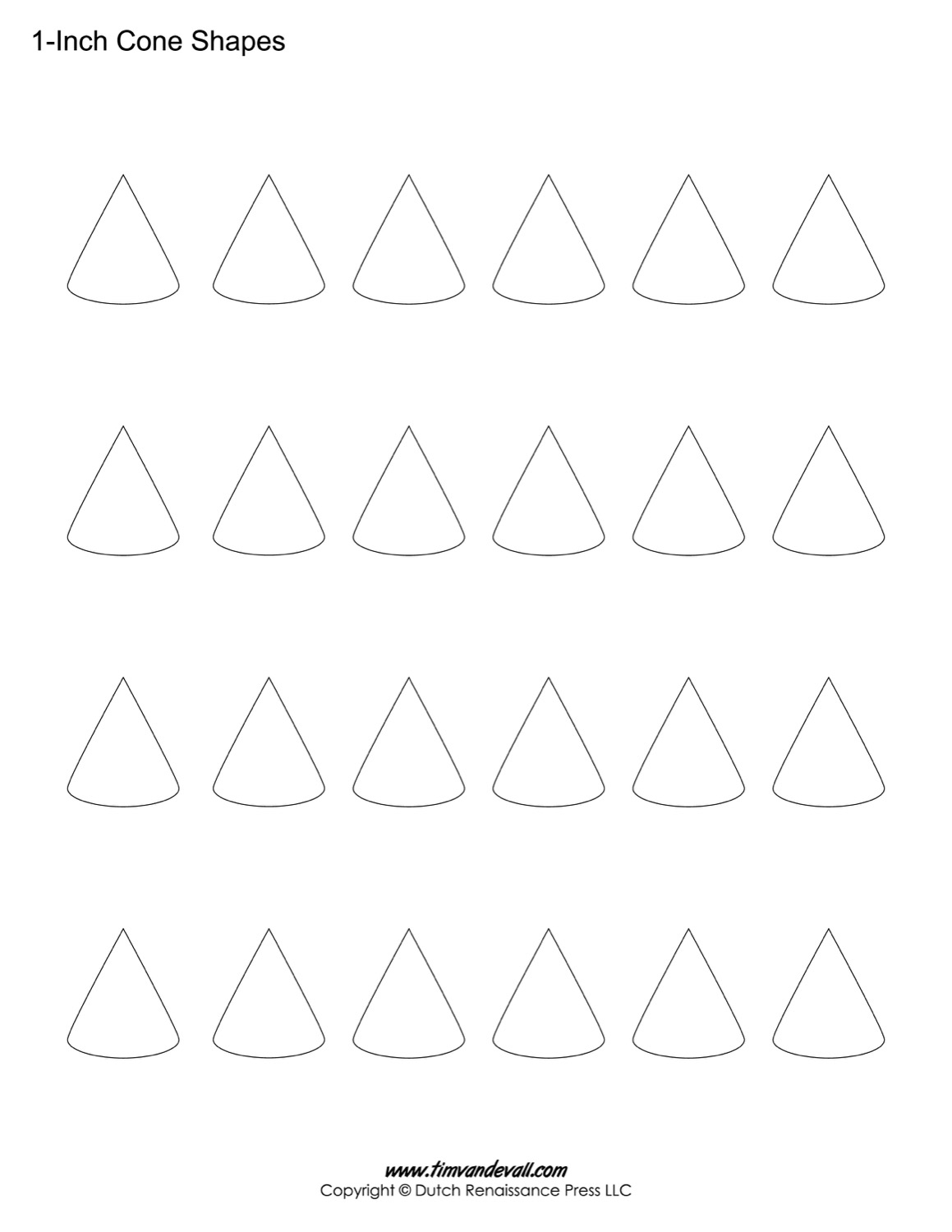 Cone Templates Free Printable Cone Shape PDFs