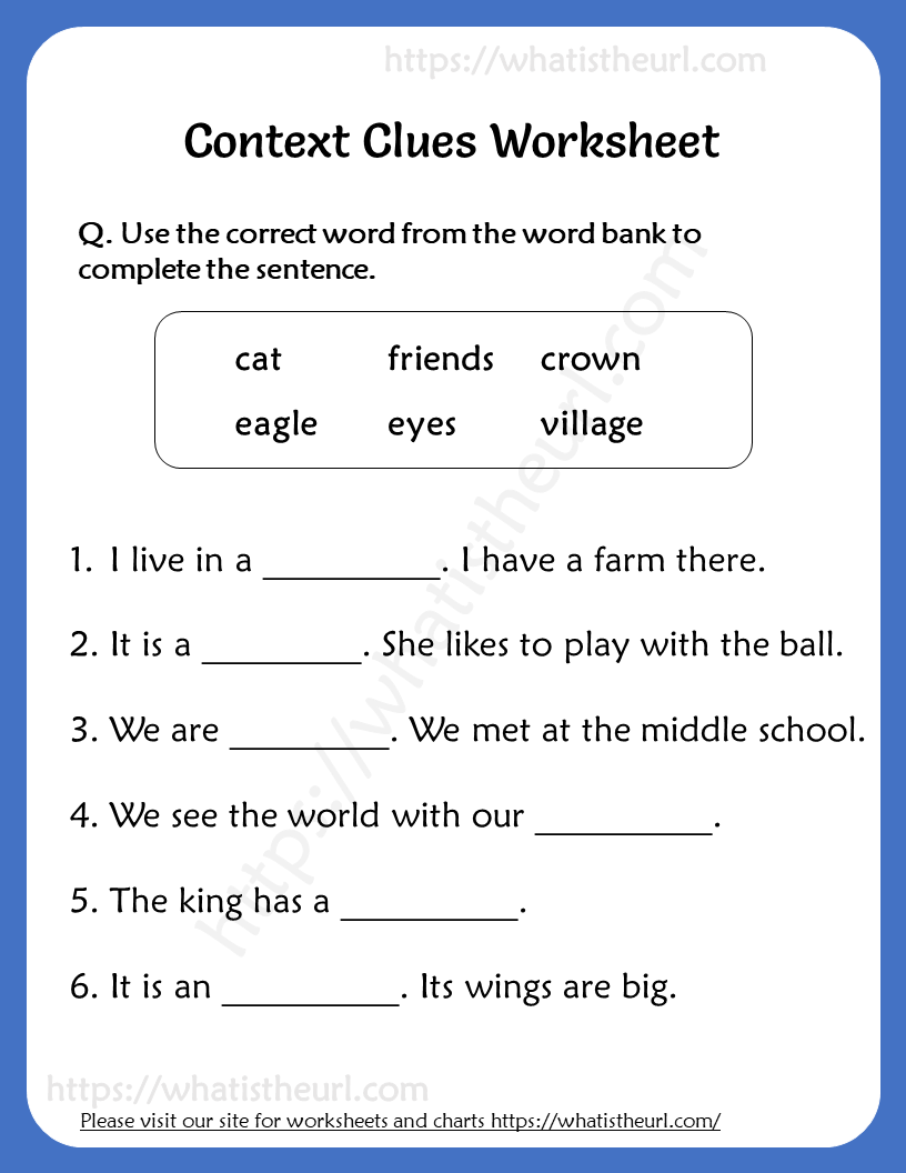 Context Clues Worksheet Your Home Teacher Context Clues Worksheet Your Home Teacher