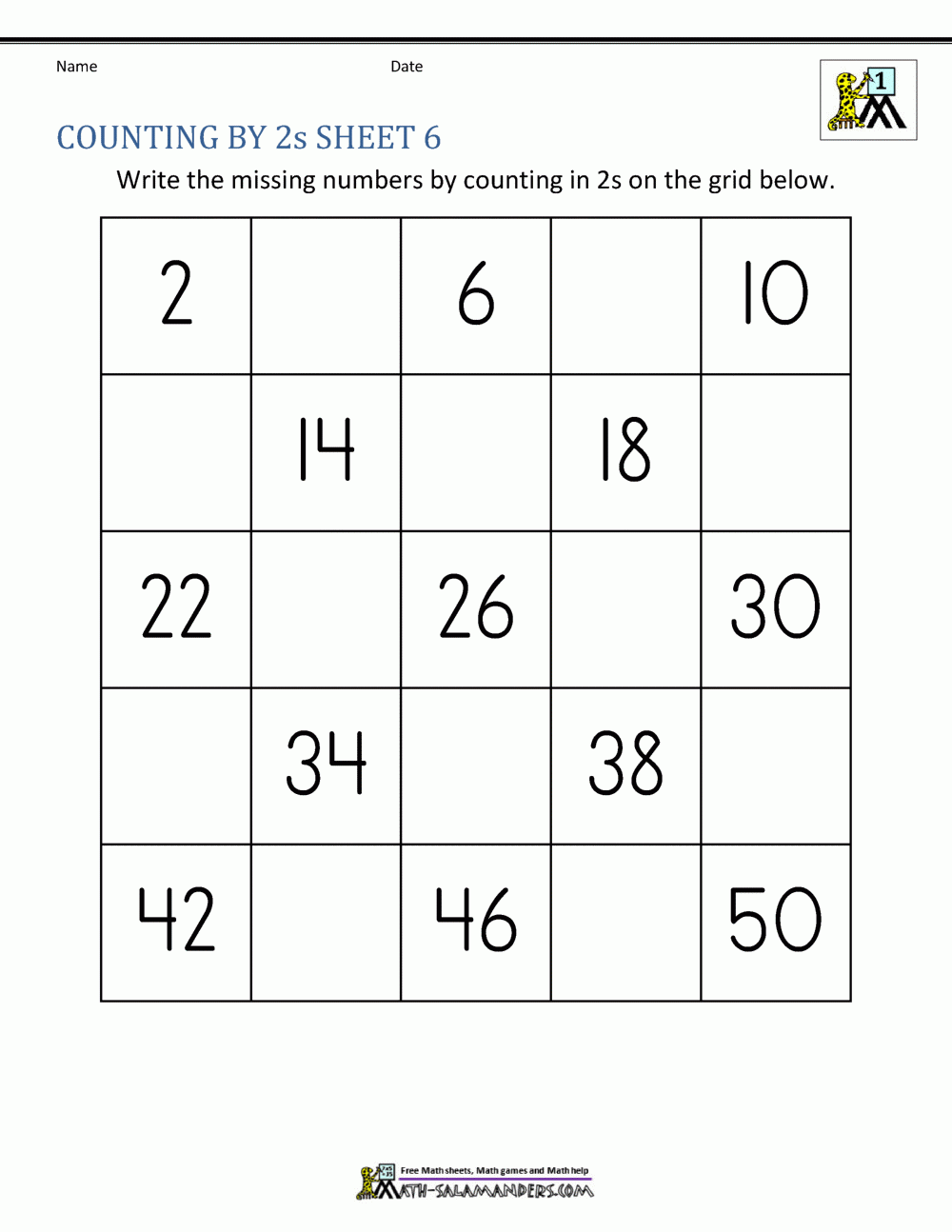 Counting By 2s Worksheets Worksheets Library