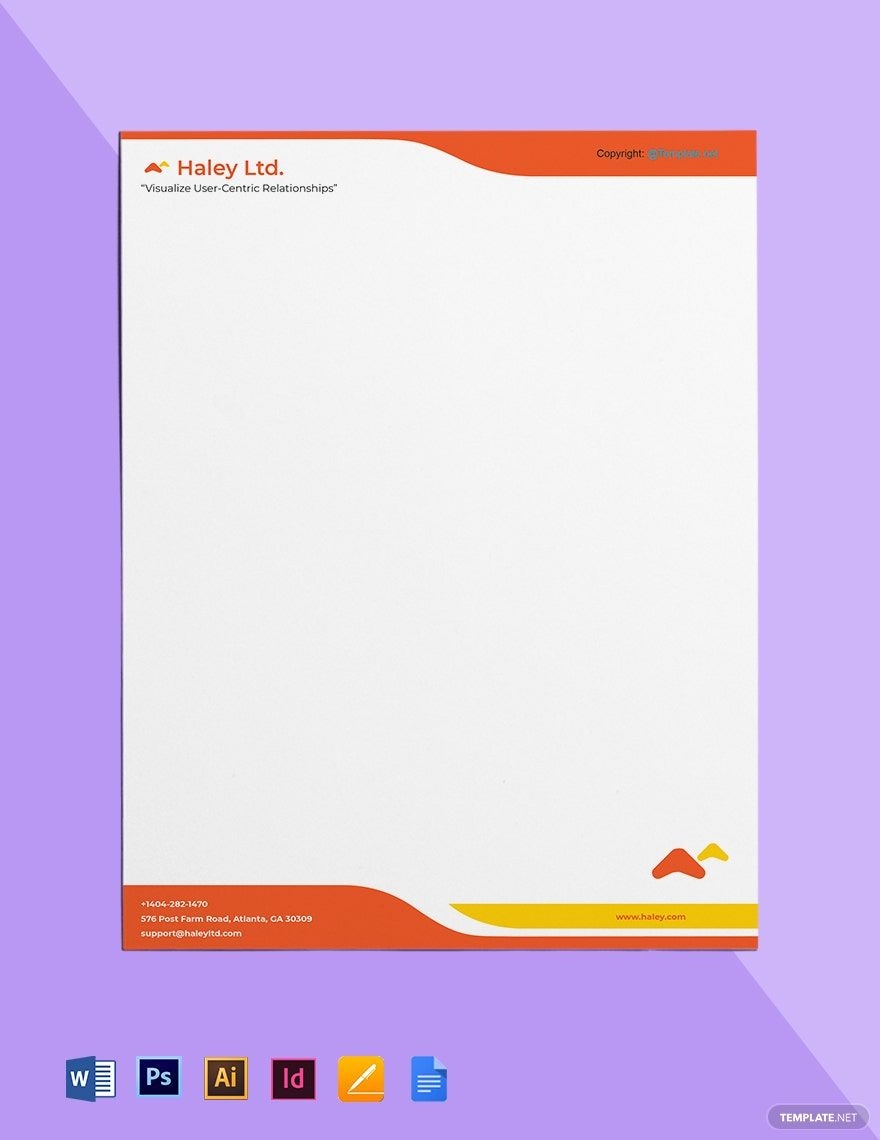 Creative Real Estate Letterhead Template In Illustrator Word PSD