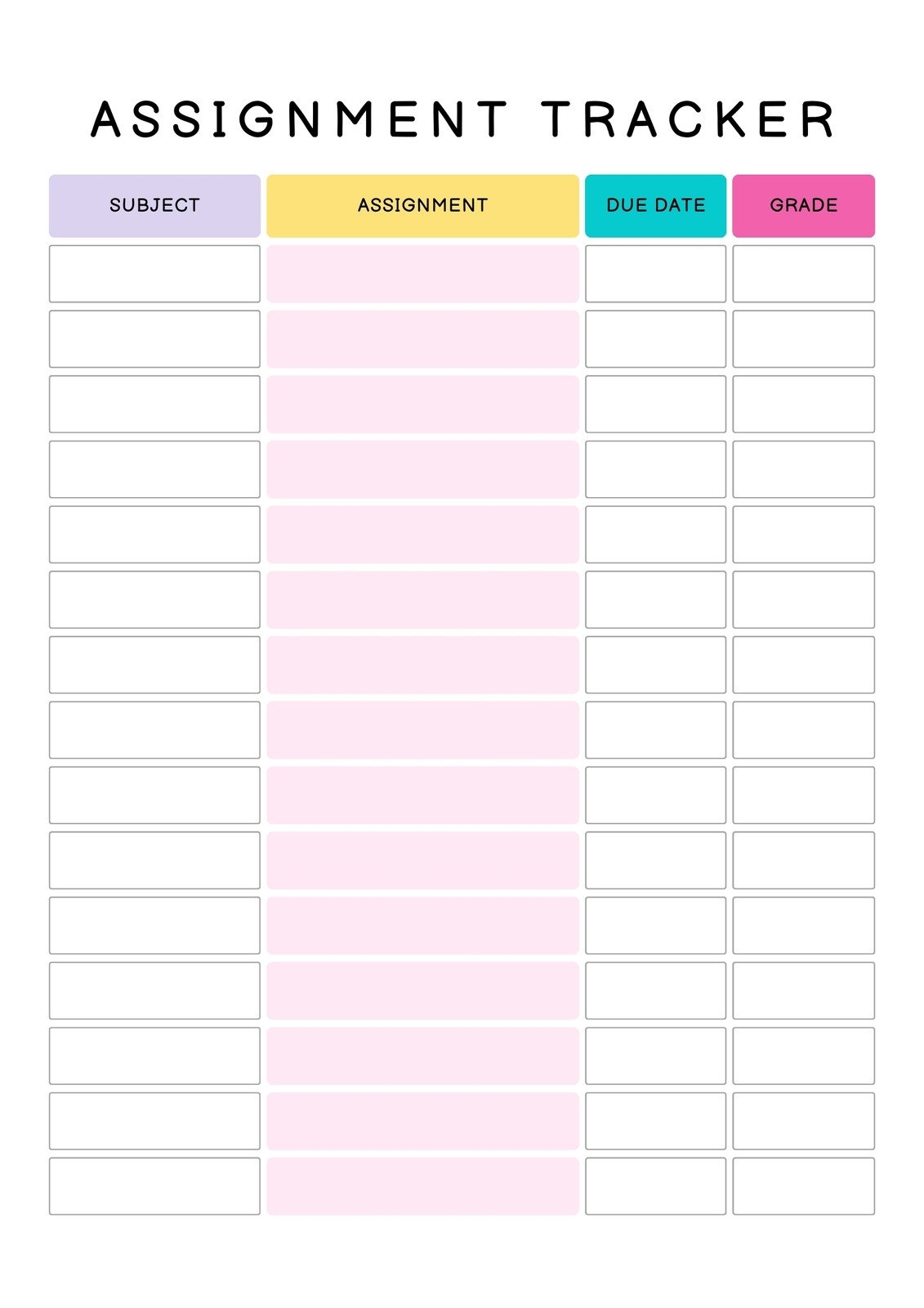 Free Printable School Weekly Planner Template