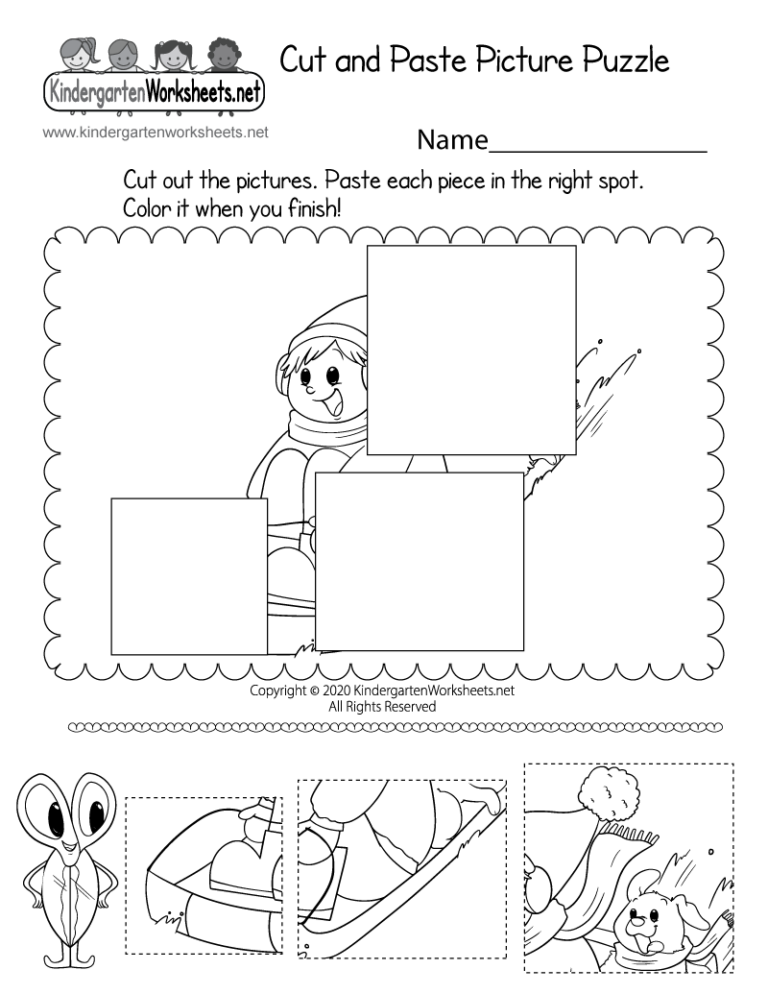 Cut And Paste Picture Puzzle Worksheet Free Printable Digital U0026 PDF