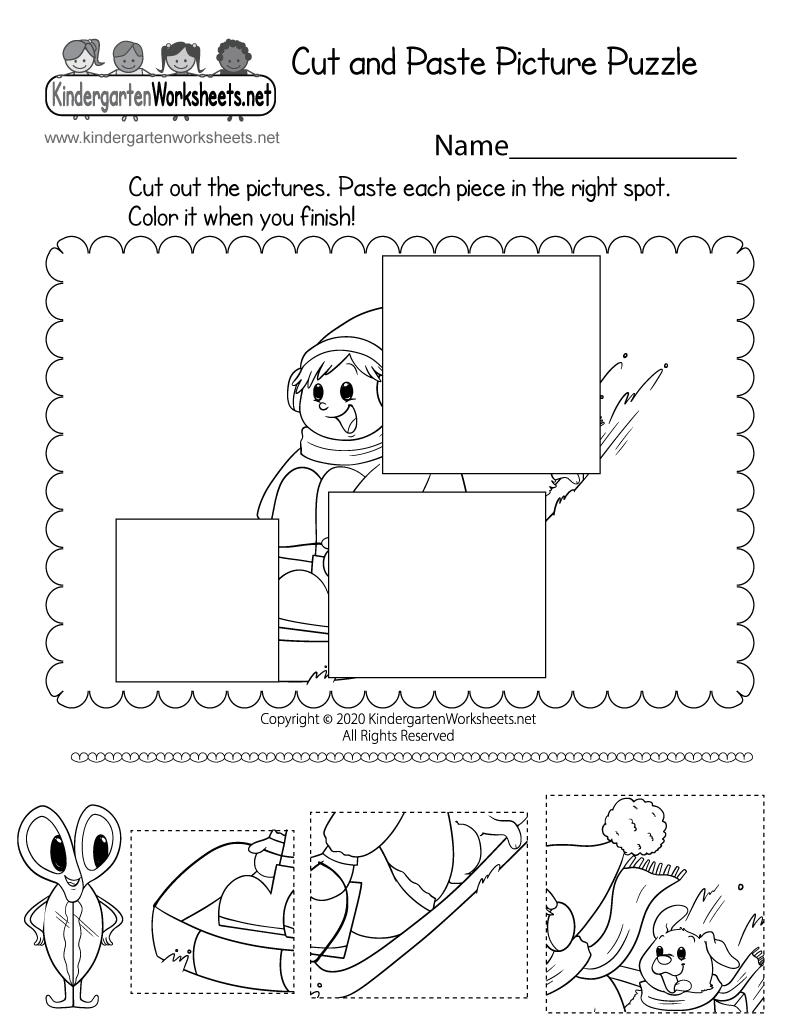 Cut And Paste Picture Puzzle Worksheet Free Printable Digital U0026 PDF