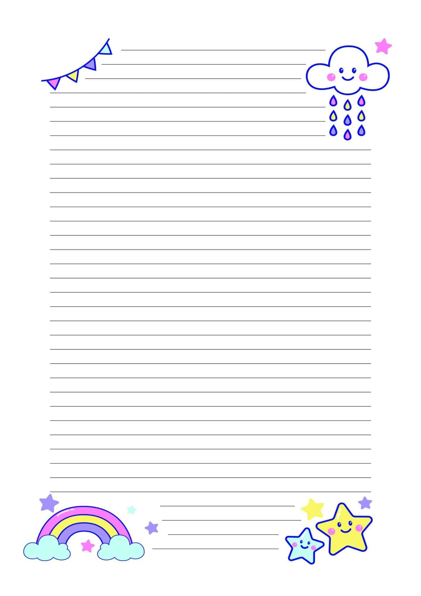 Cute Lined Paper Printable 13 Free Designs The Pink Craft Box