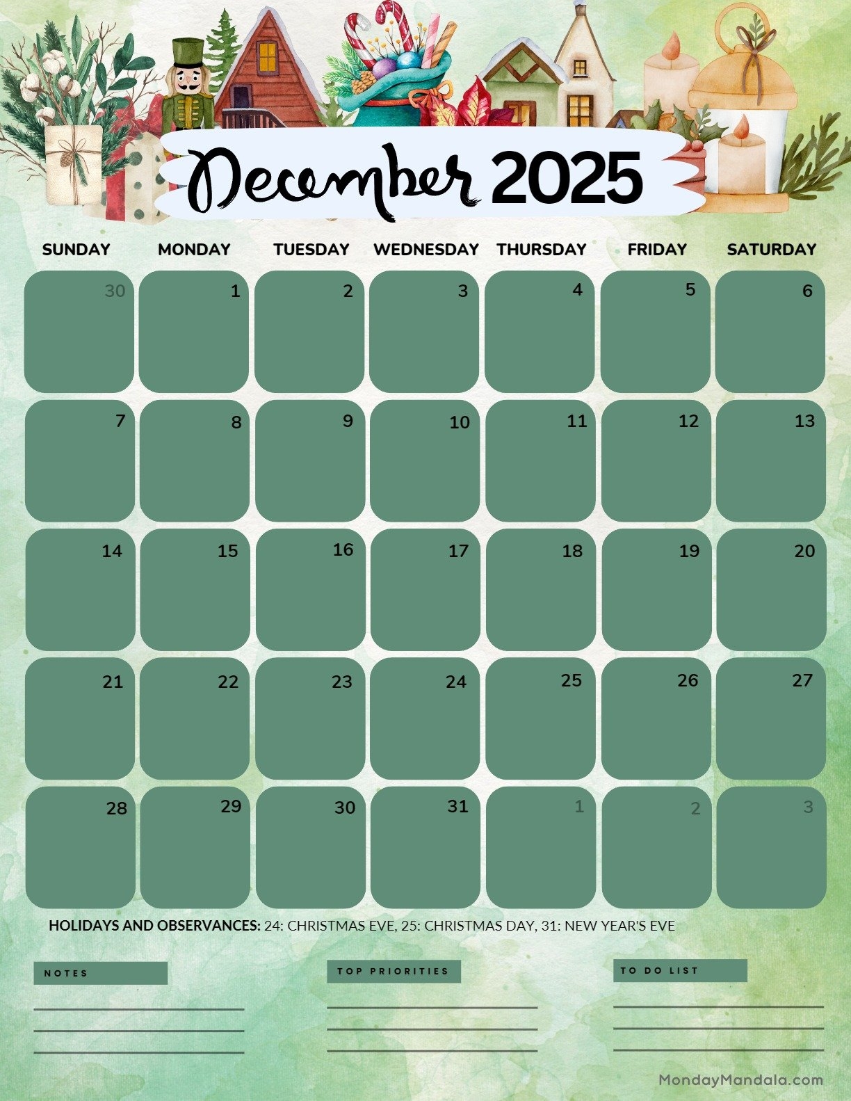 December 2025 Calendar Vertical December 2025 Calendar Vertical
