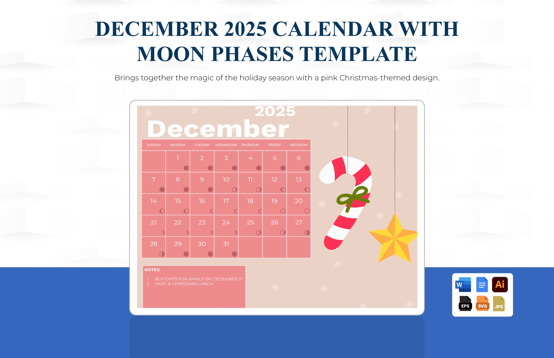 Moon Phase Calendar December 2025