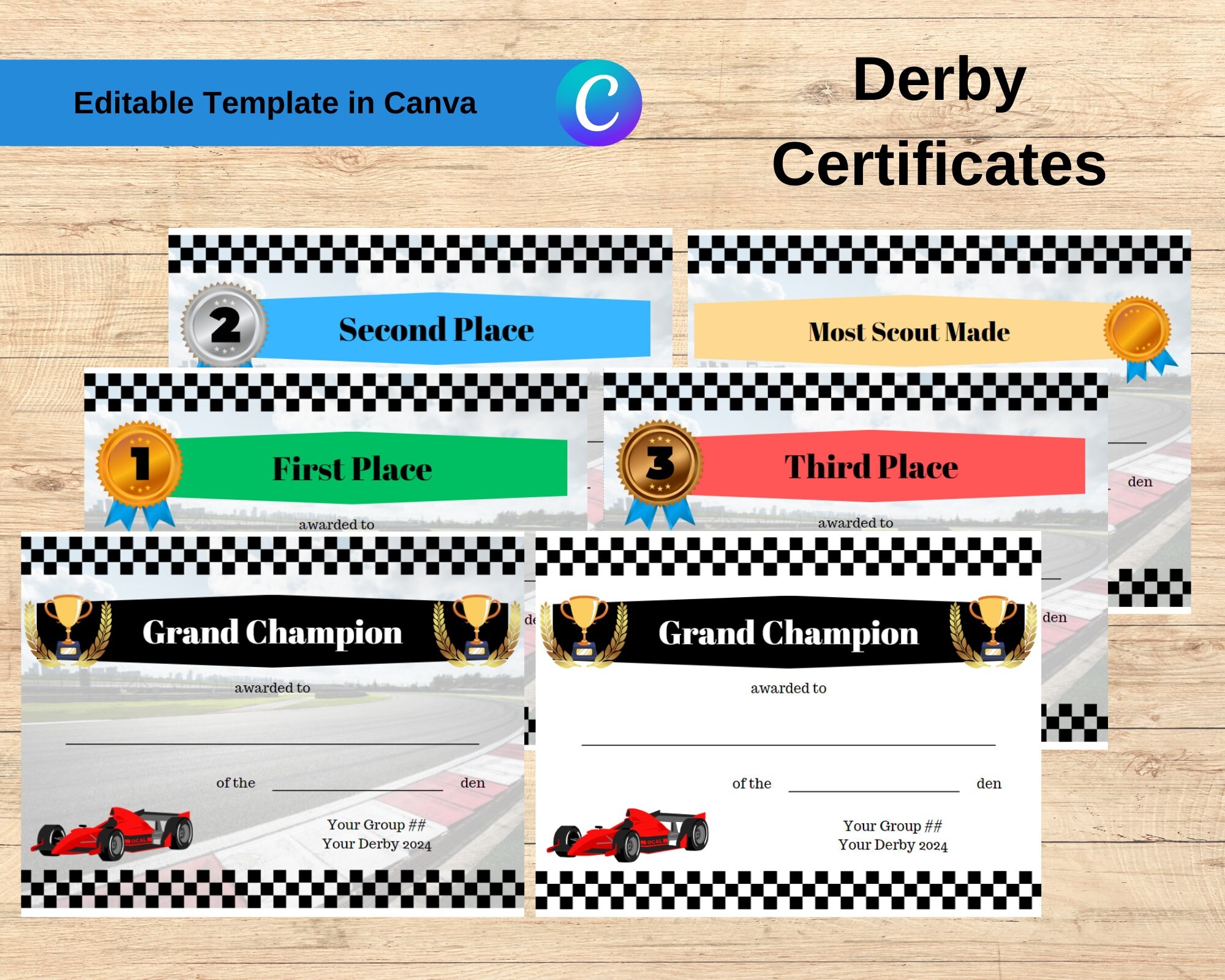 Derby Awards DIY Printables Etsy