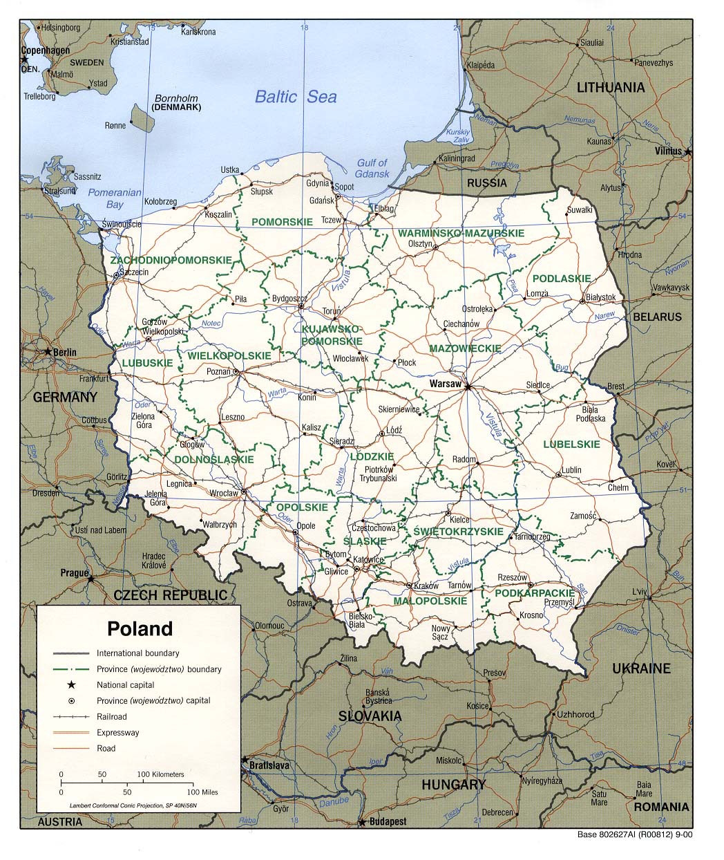 Detailed Political And Administrative Map Of Poland With Roads And Cities Vidiani Maps Of All Countries In One Place Detailed Political And Administrative Map Of Poland With Roads And Cities Vidiani Maps Of All Countries In One Place