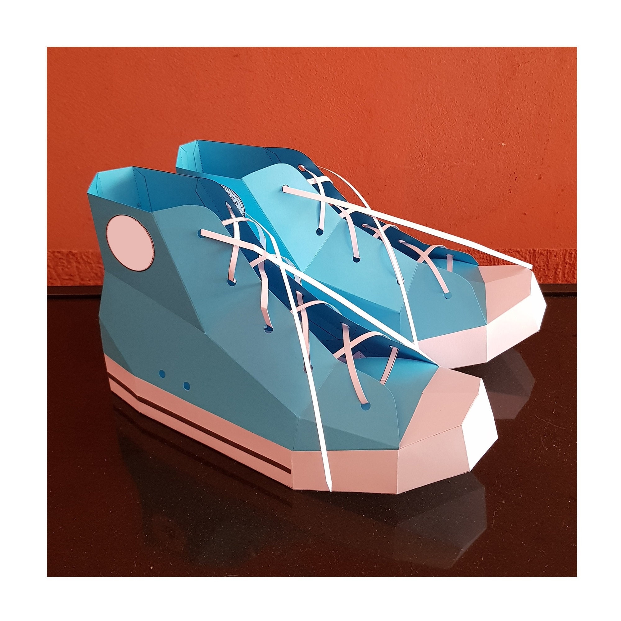 DIY Papercraft Shoe Converse Shoe boots 3d Origami Models digital Download diy Kit shoe Making diy Gift gifts For Her pdf Templates shoe Png Etsy