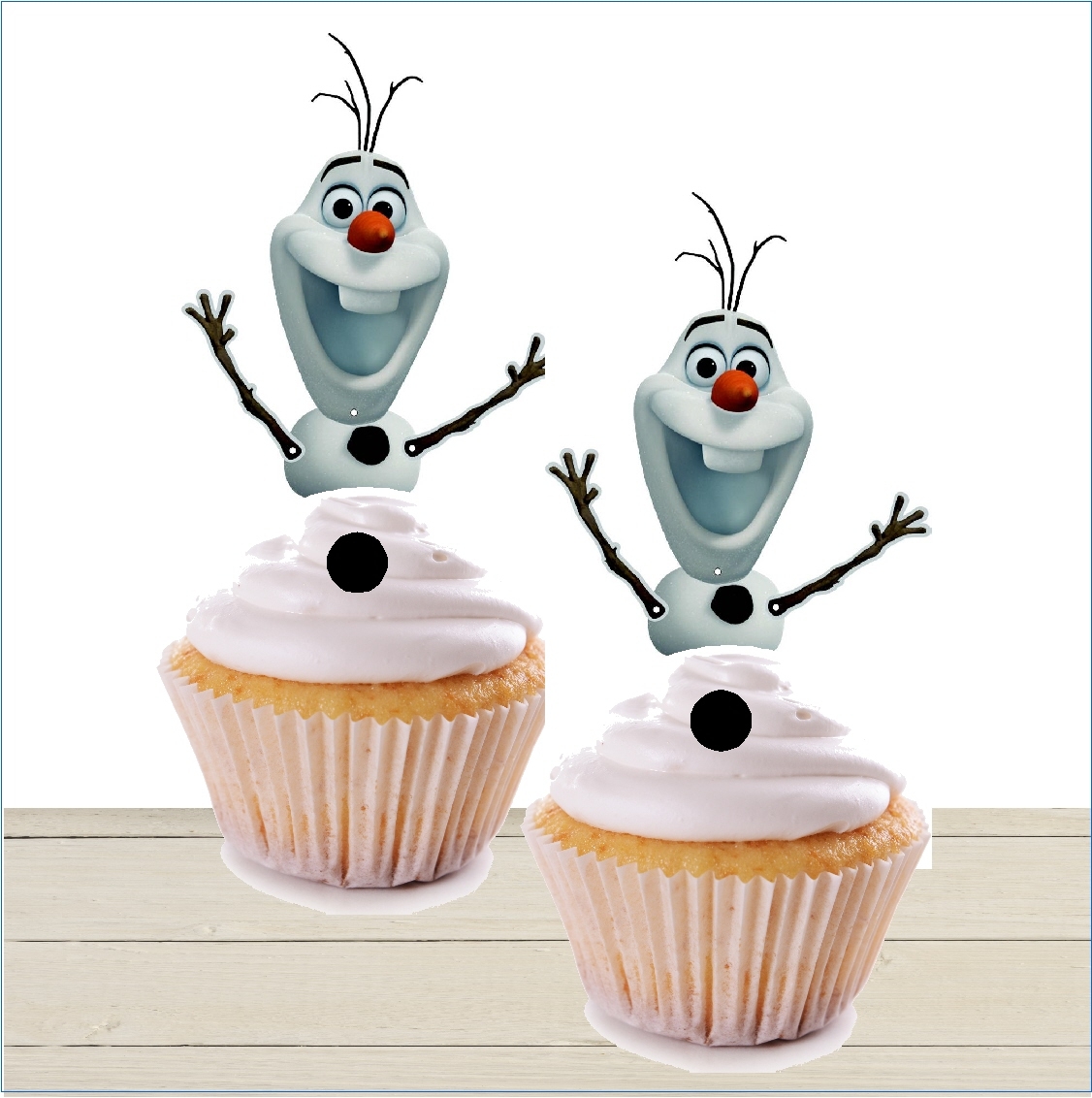DIY Party Mom Olaf The Snowman Cupcake Topper Printable