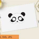 DIY Printable Panda Mask Face Mask SVG Paper Mask