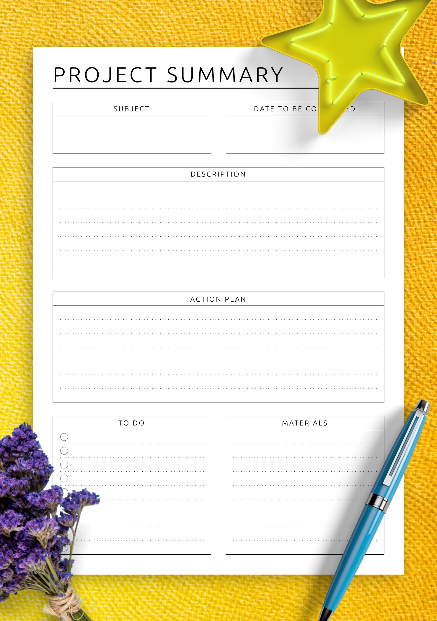 Download Printable Project Planning Original Style PDF Download Printable Project Planning Original Style PDF