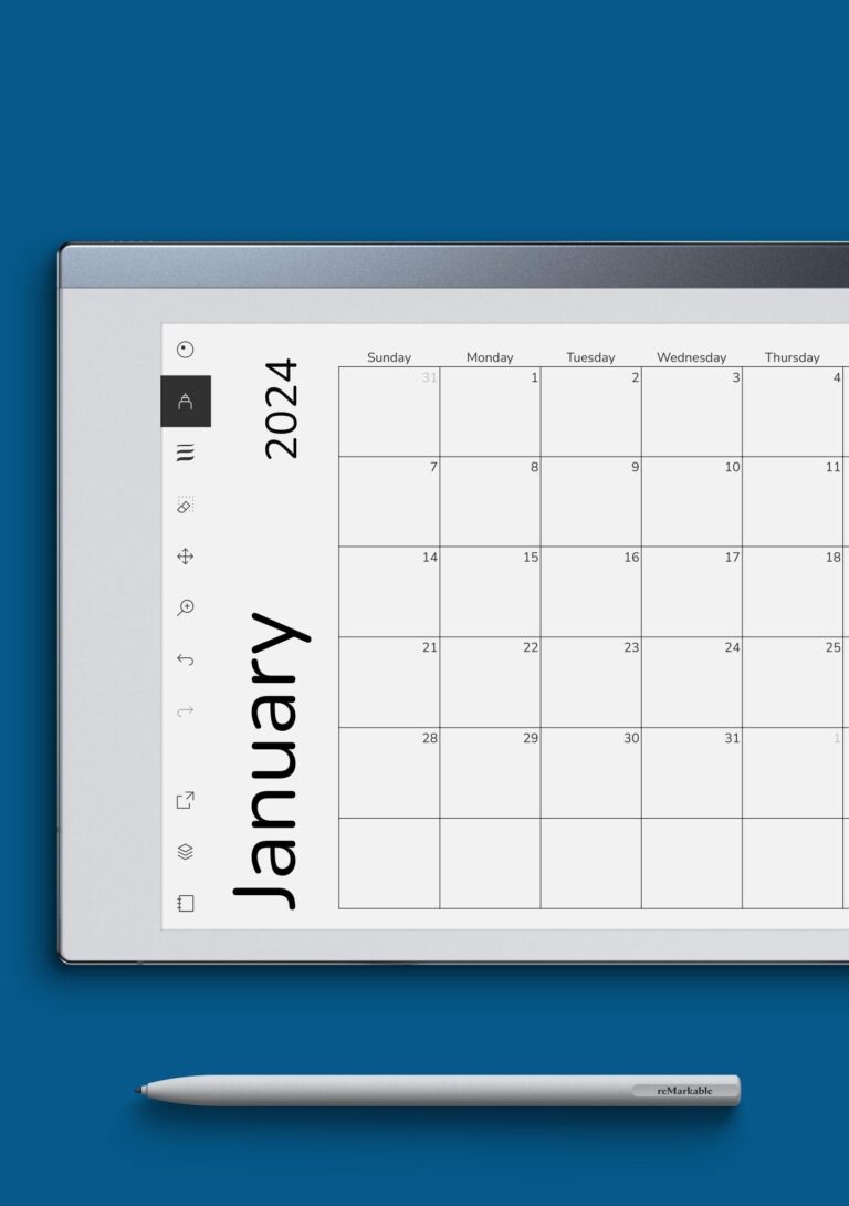 Download Printable Simple Monthly Calendar Grid PDF
