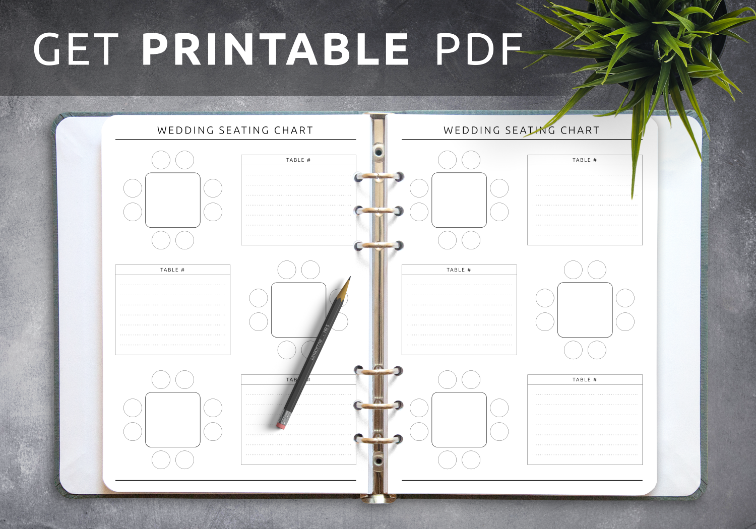Download Printable Wedding Seating Chart Template Original PDF