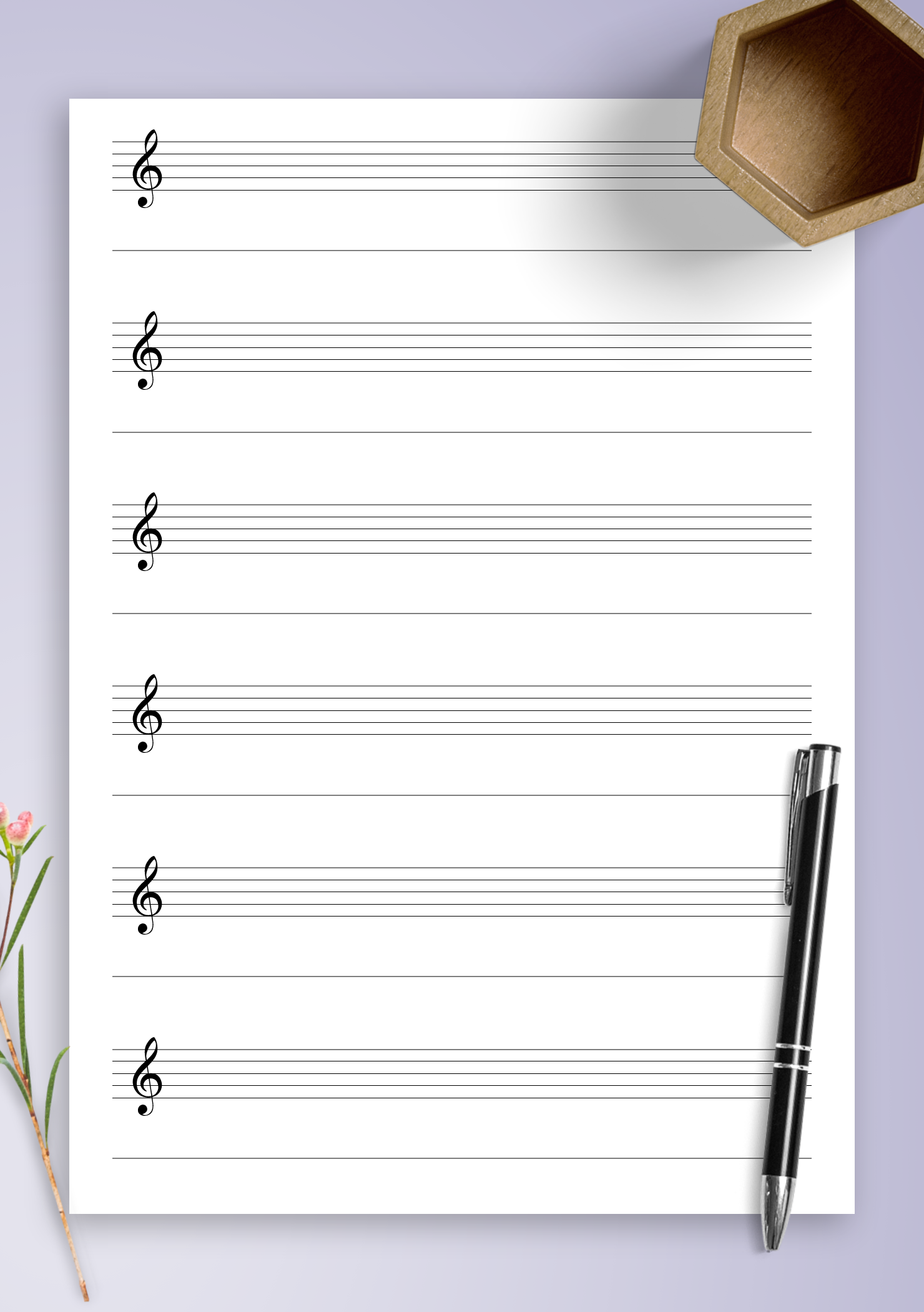 Printable Sheet Music Paper