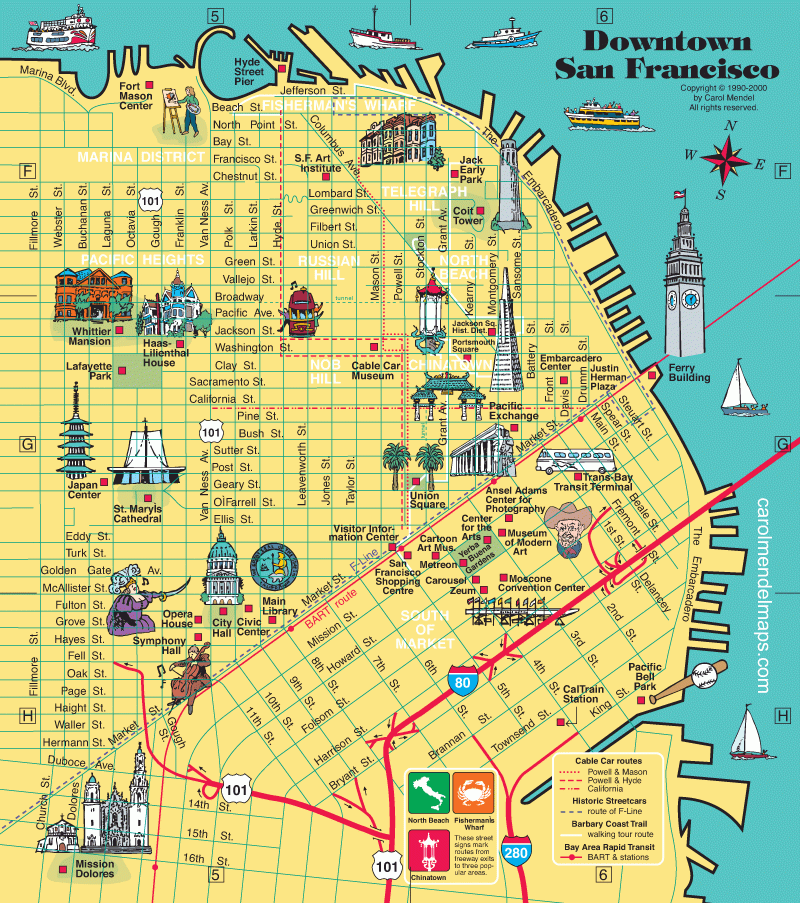 Downtown San Francisco Map