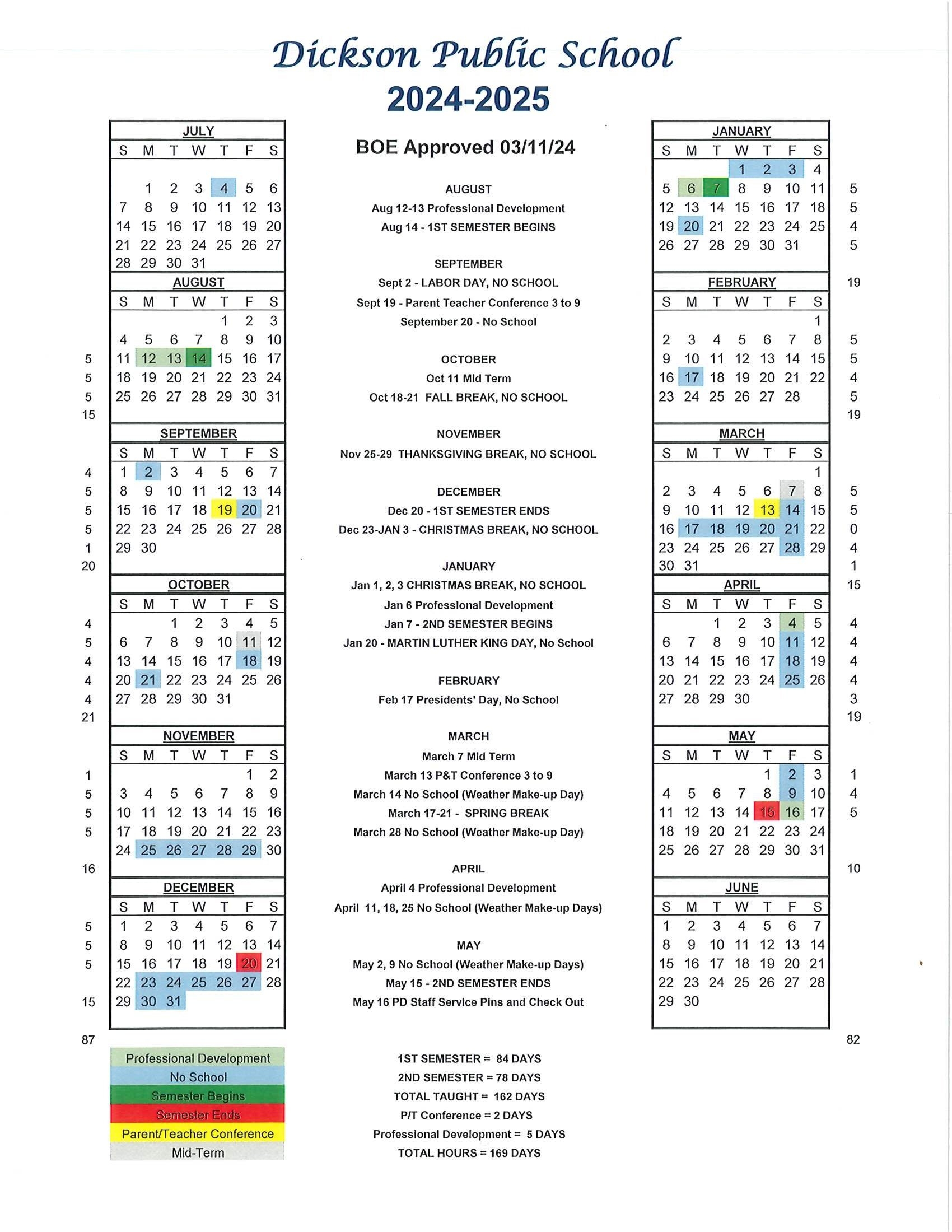 Dps Academic Calendar Printable
