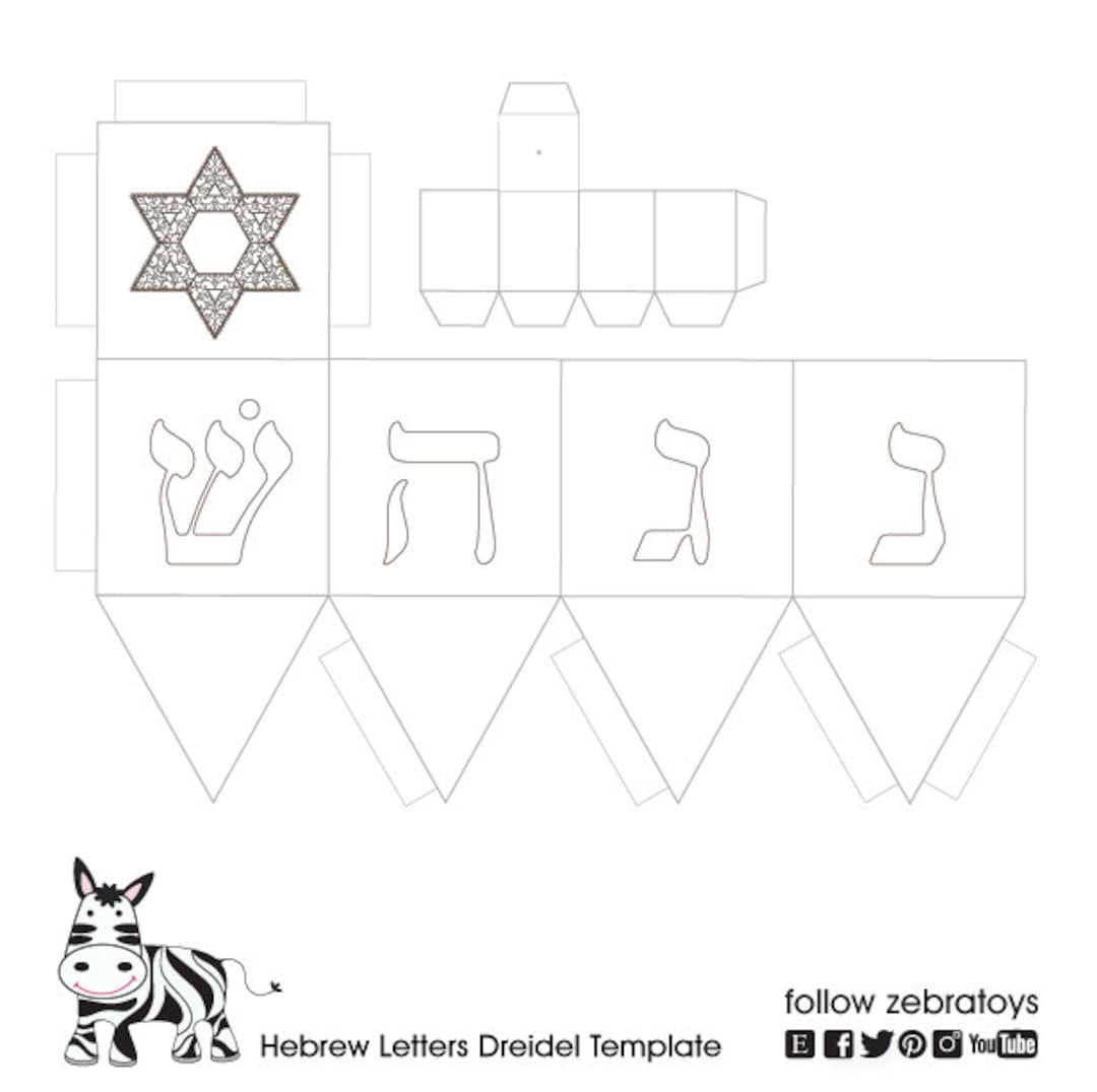 Dreidel Paper Template nes Gadol hanukkah Decorations coloring Printable canukkah Activities Kids dreidel Arts And Crafts instant DOWNLOAD Etsy