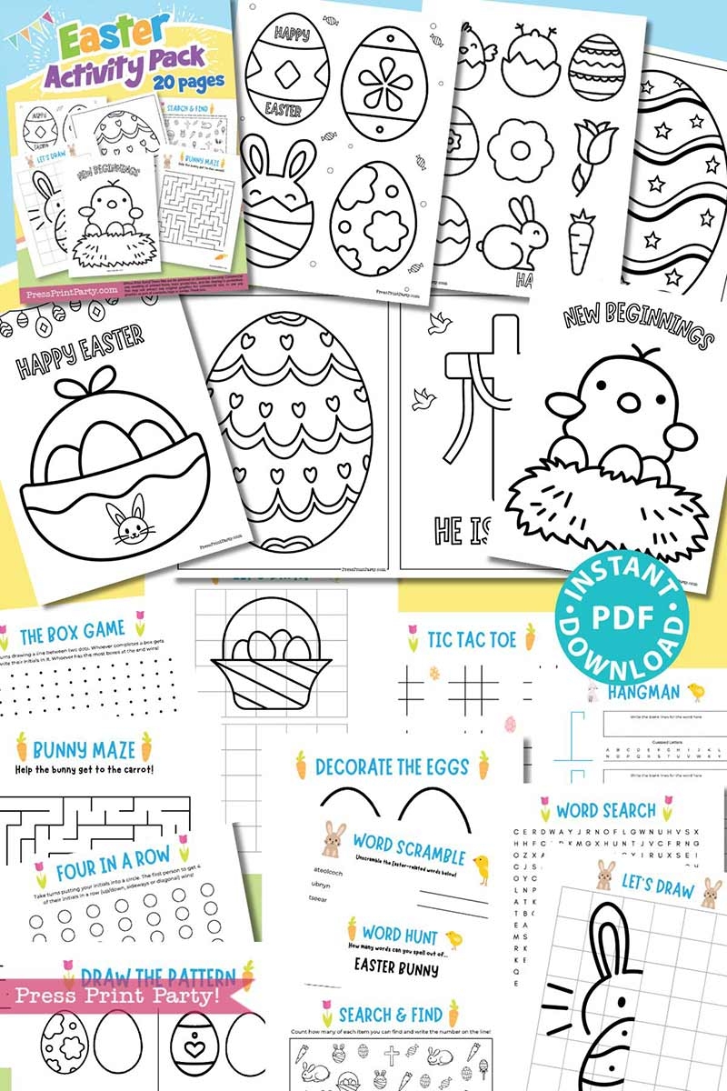 Printable Easter Activity Sheets