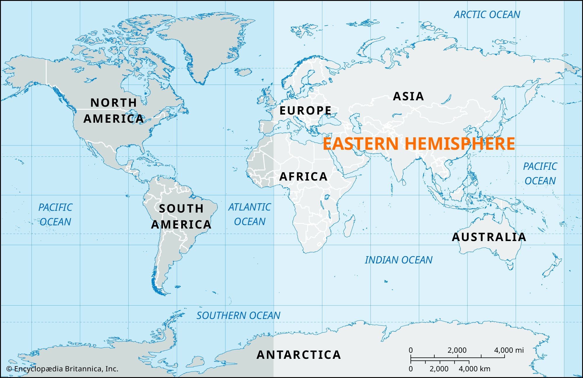 Eastern Hemisphere Map Continents Facts Britannica