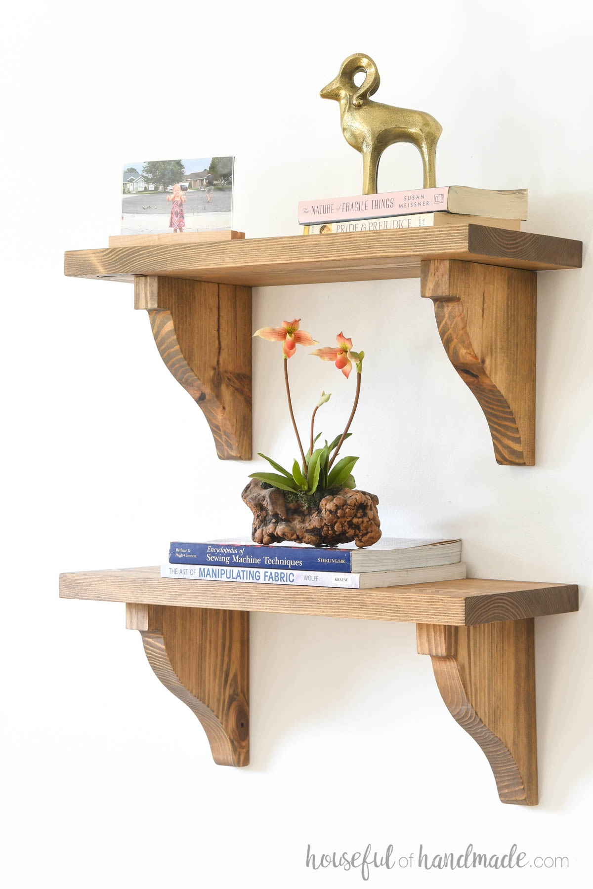 Easy DIY Wood Shelf Bracket Corbels Houseful Of Handmade