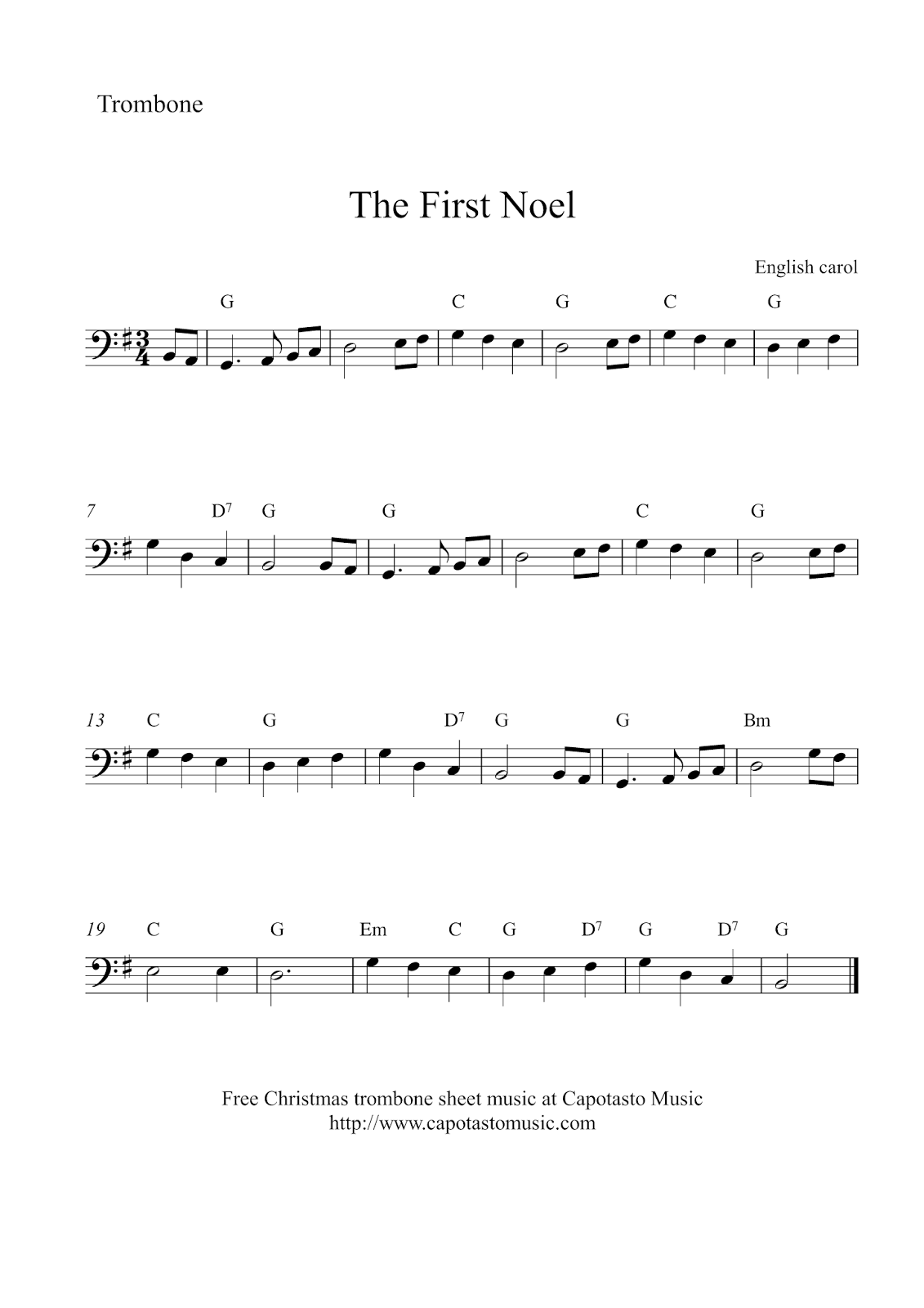 Easy Sheet Music For Beginners Free Christmas Trombone Sheet Music The First Noel Easy Sheet Music For Beginners Free Christmas Trombone Sheet Music The First Noel