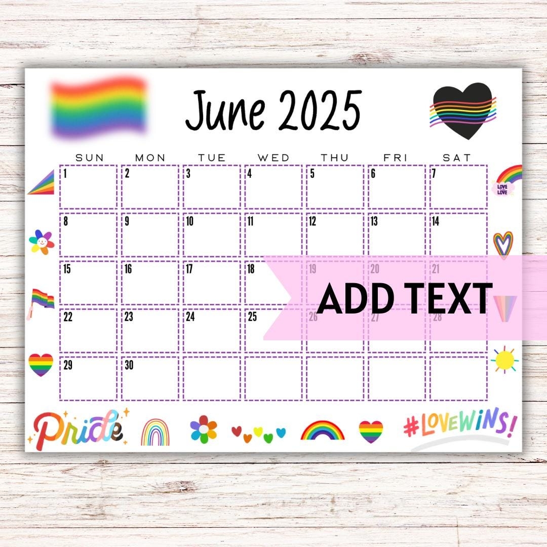 EDITABLE June 2025 Calendar LGBTQ Month Planner Printable Pride Month June Calendar Pride Calendar 2025 Wall Calendar Pride Month Etsy EDITABLE June 2025 Calendar LGBTQ Month Planner Printable Pride Month June Calendar Pride Calendar 2025 Wall Calendar Pride Month Etsy