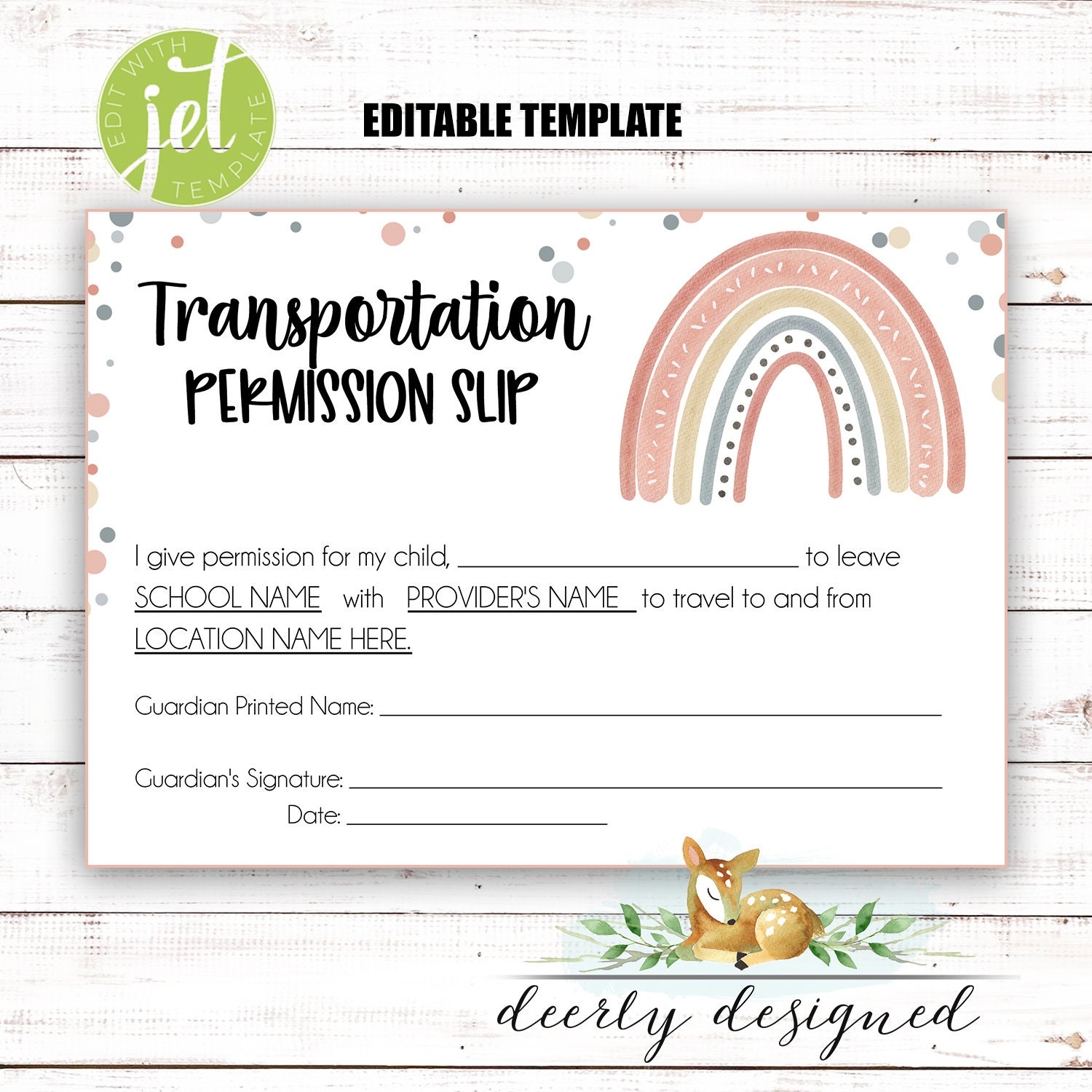 Free Printable Permission Slips Templates