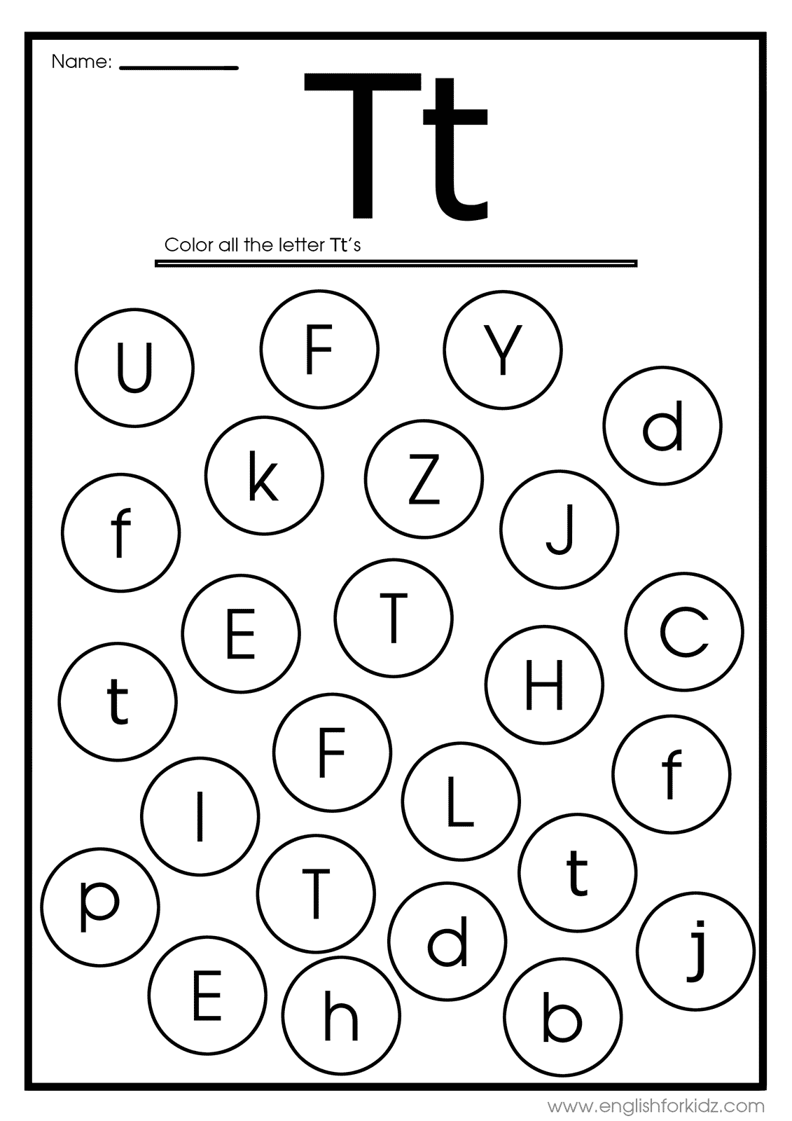 English For Kids Step By Step Letter T Worksheets Flash Cards Coloring Pages